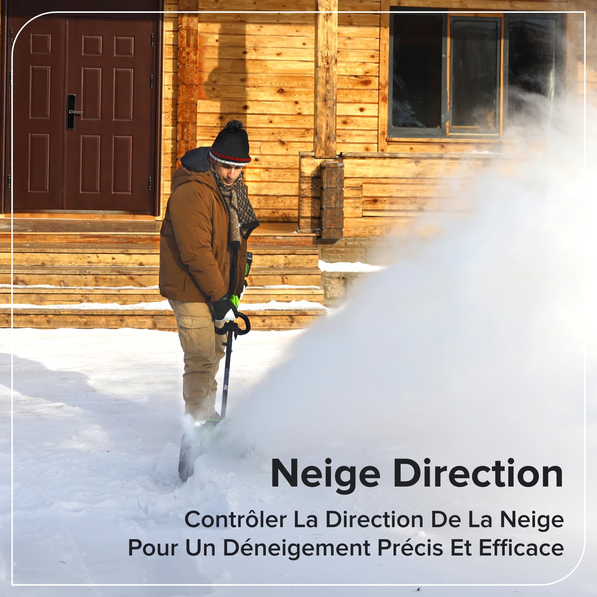 Greenworks Fraise à Neige sans Fil 48V 30cm 20cm 2 Batteries 4,0 Ah 65W USB C Chargeur SS3002