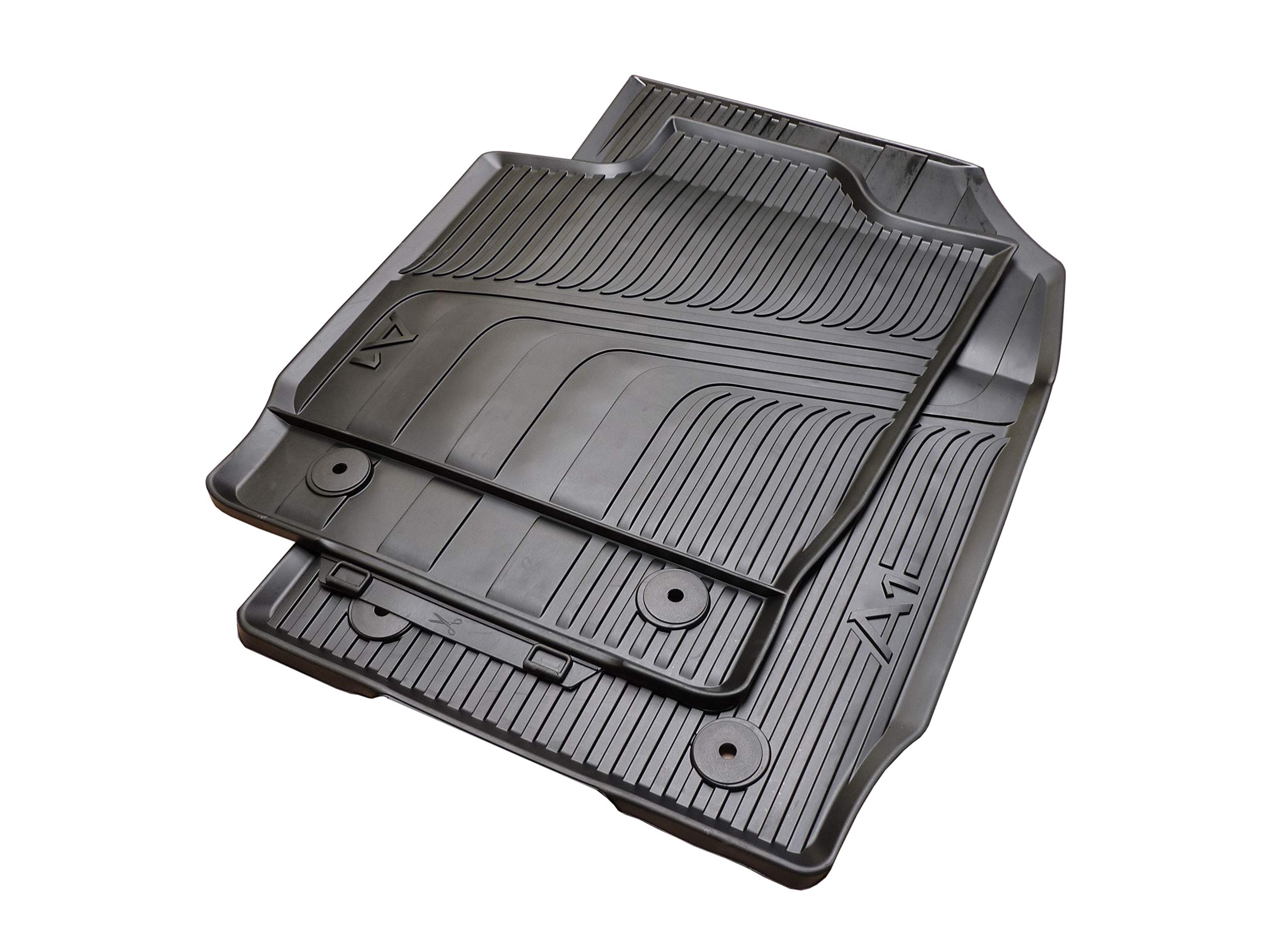 Audi 8X1 061 501 A 041 Rubber Floor Mats for Front, Black