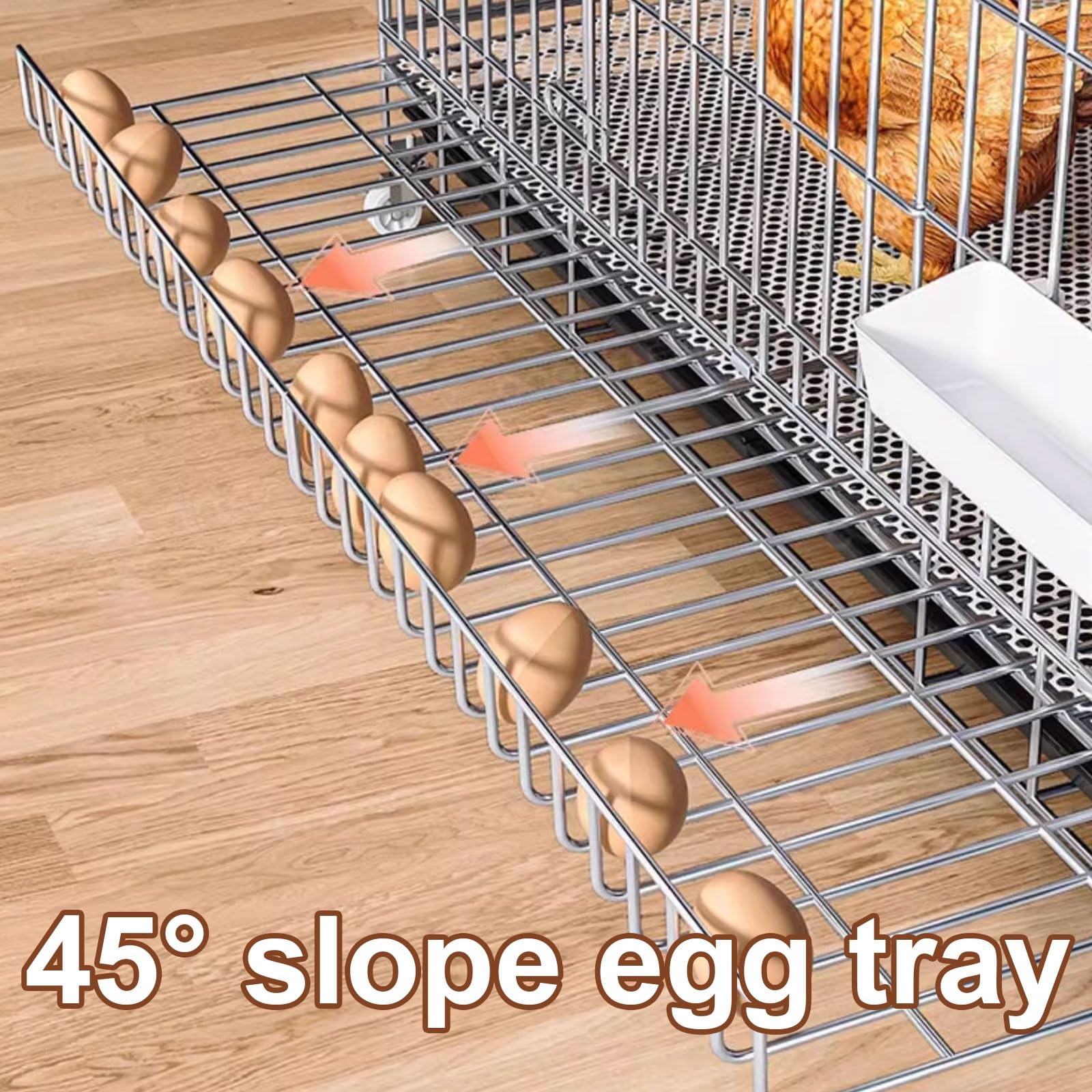 Kurnik Dla Kur Metalowy Zimowy, Odporny na Warunki Atmosferyczne Z Wysuwanym Wkładem, Zamek W Drzwiach, Pokrywa Przeciwdeszczowa Obudowa Kurnika(120 * 50 * 65CM)