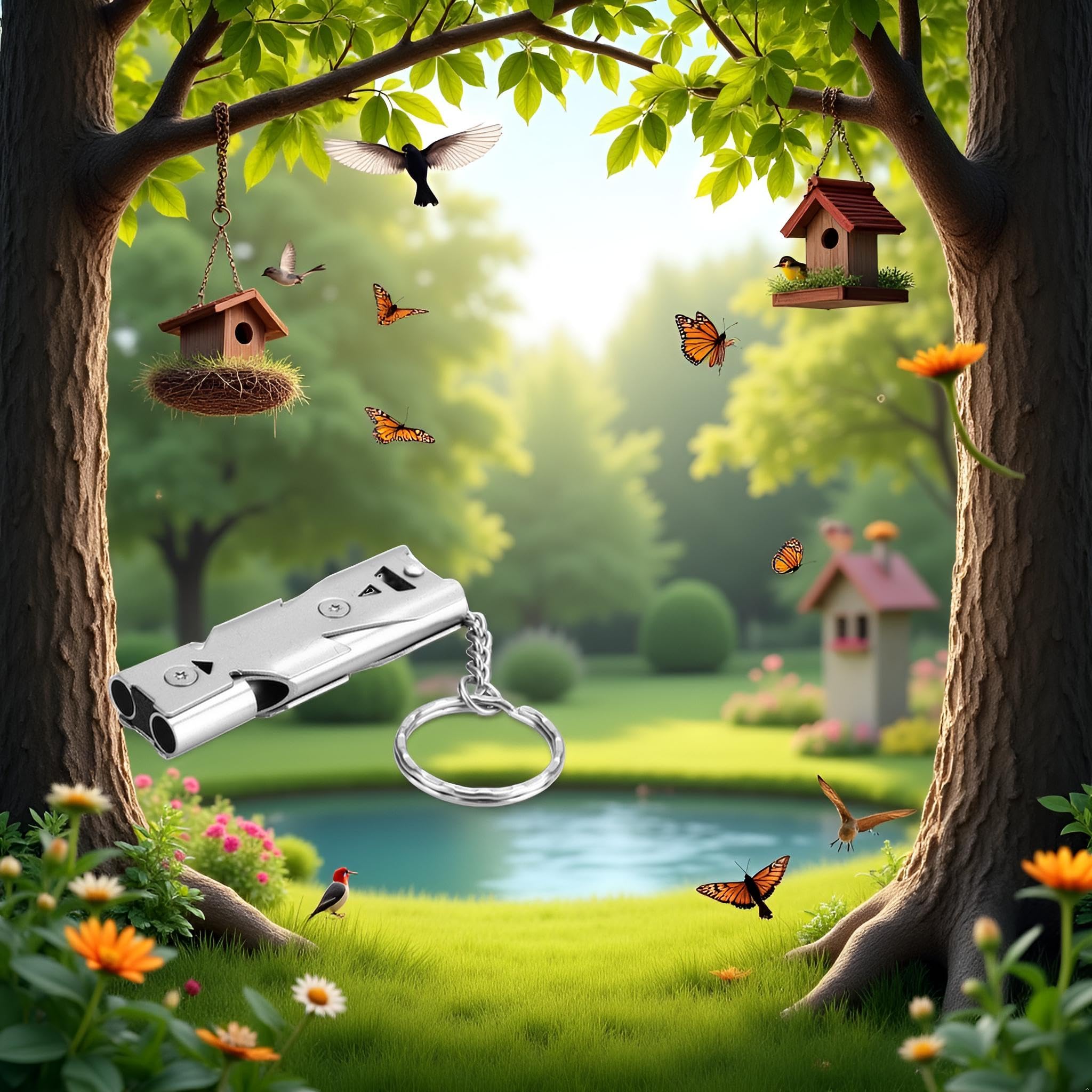 Sifflet D'entraînement Ultrasonique D'oiseaux En Métal Retour à L