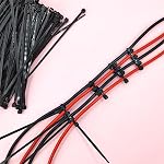 1000pcs Small Zip Ties Black, 4 inch /100mm, Self-Locking Nylon Plastic Cable Ties, Mini Zip Ties for Wires Cord Cable Management