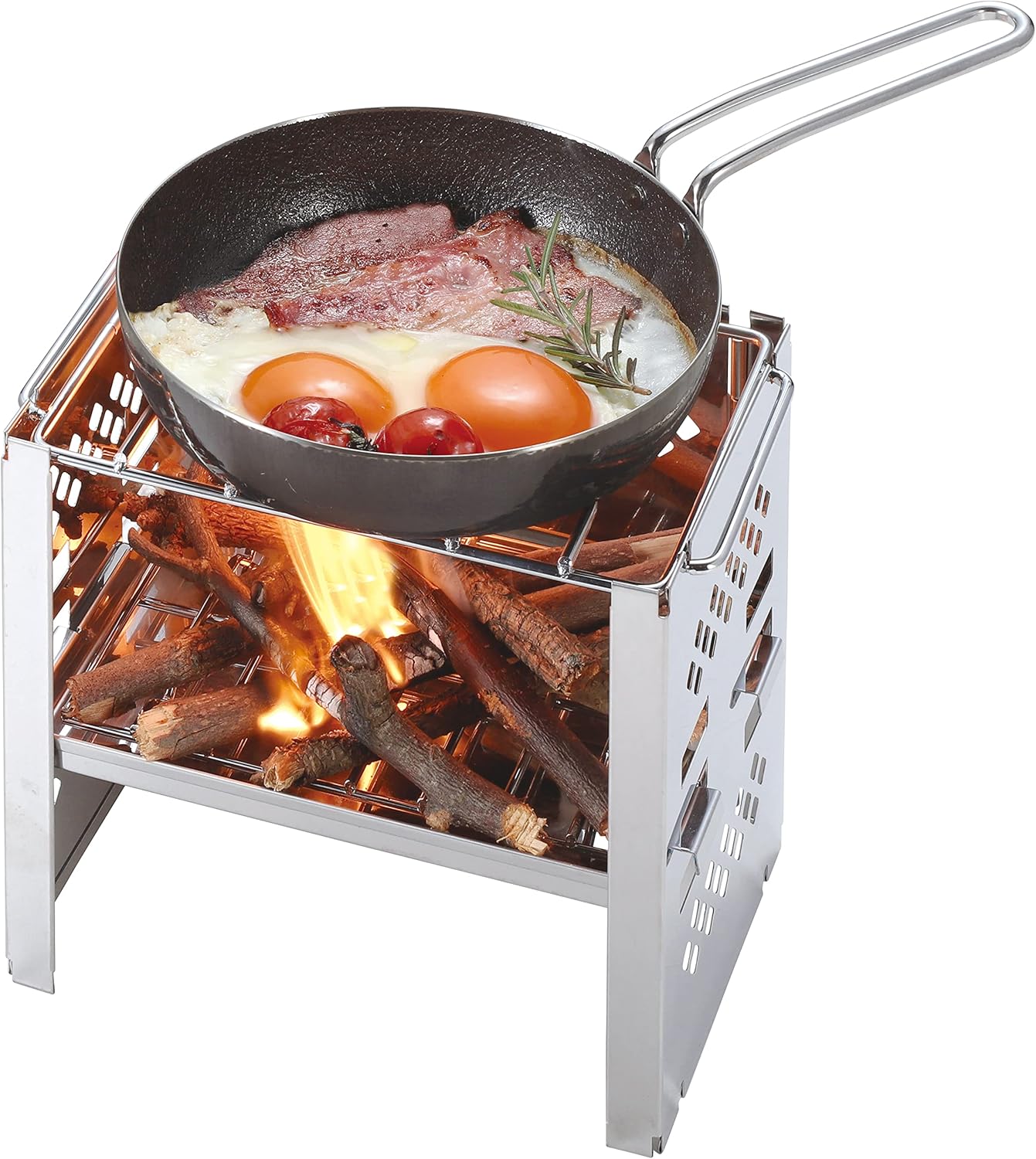 Captain Stag UG-1576 Frying Pan, Pot, Fiber Line, Mini Pan, 6.3 inches (16 cm), Iron, Made in Japan