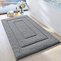 Vista 22 de DEXI - Alfombra de baño antideslizante, absorbente, de alta calidad, lavable a máquina, cómoda alfombra para cuarto de baño
