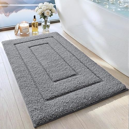 Miniatura 22 de DEXI - Alfombra de baño antideslizante, absorbente, de alta calidad, lavable a máquina, cómoda alfombra para cuarto de baño