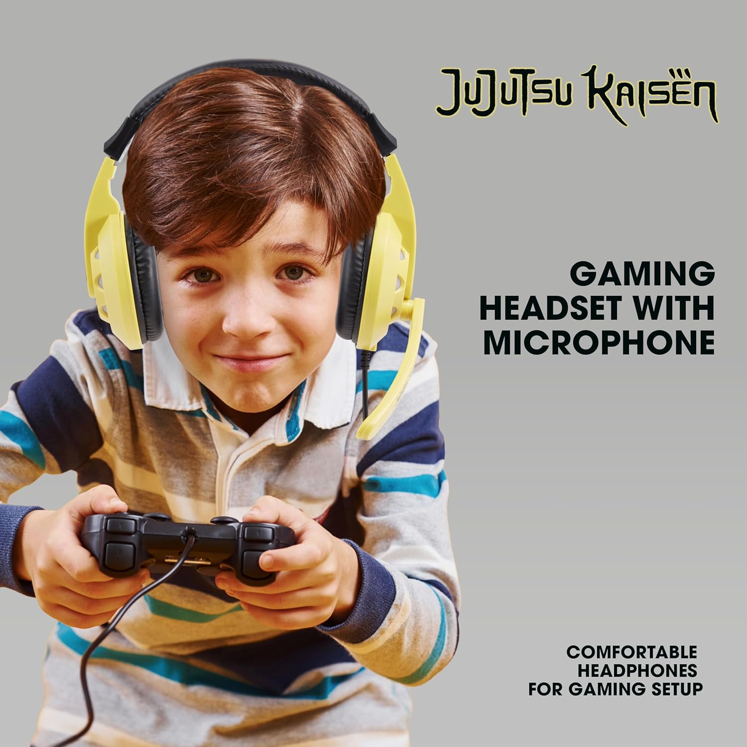 Culture Fly Gaming Headset with Mic – Jujutsu Kaisen Wired Headphones with Microphone, LED Lights, Padded Over Ear Computer Headset for PC Gamer, Enhanced Audio, Comfortable Headphone for Gaming Setup - Image 3