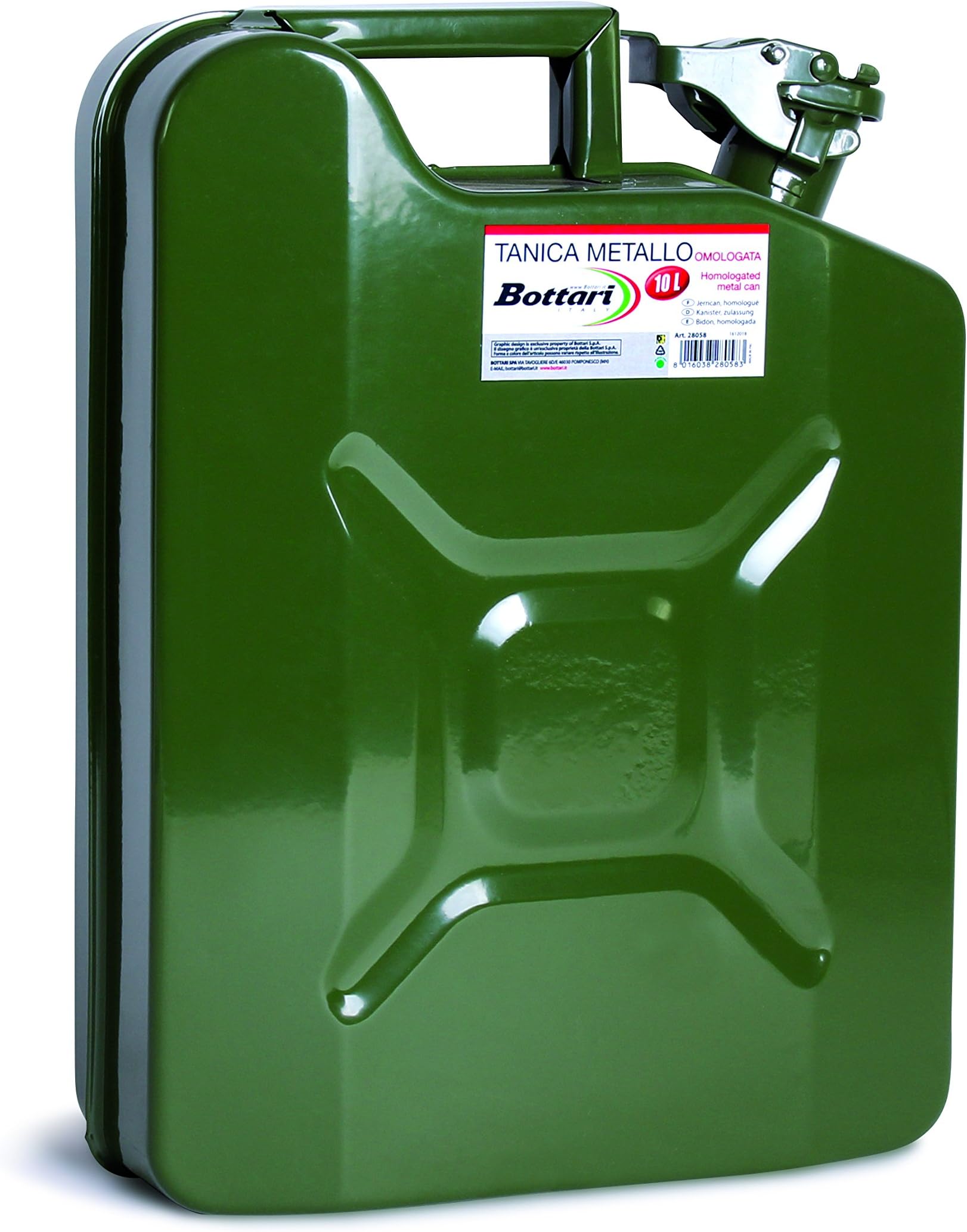 Tanica Metallo 20 Litri Omologata Per Benzina E Diesel - Antiscoppio - Tipo Militare Fervi - Foto 3