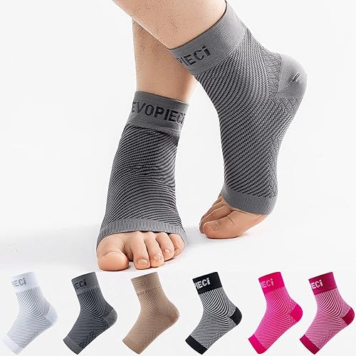 Vista 12 de Manga de compresión para el tobillo, calcetines de fascitis plantar de 20-30 mmHg, calcetines de compresión de tobillo para mujeres y hombres