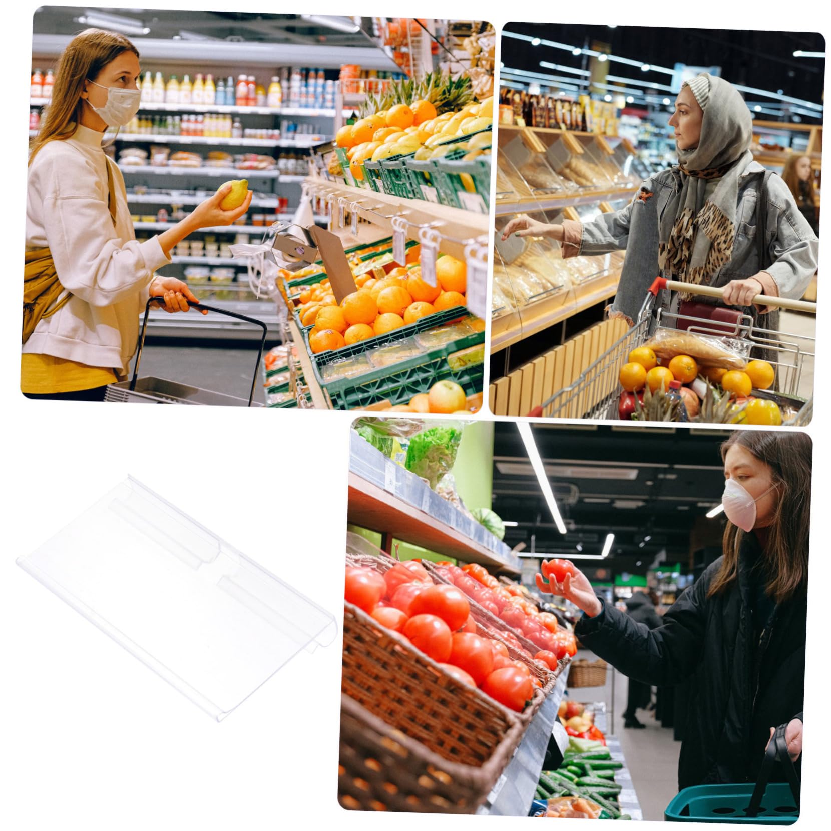 LALAFINA 200pièces Porte-étiquettes Transparent Pour Support Affichage Étiquettes Prix Lot De Pratique Et Pour Magasins Et