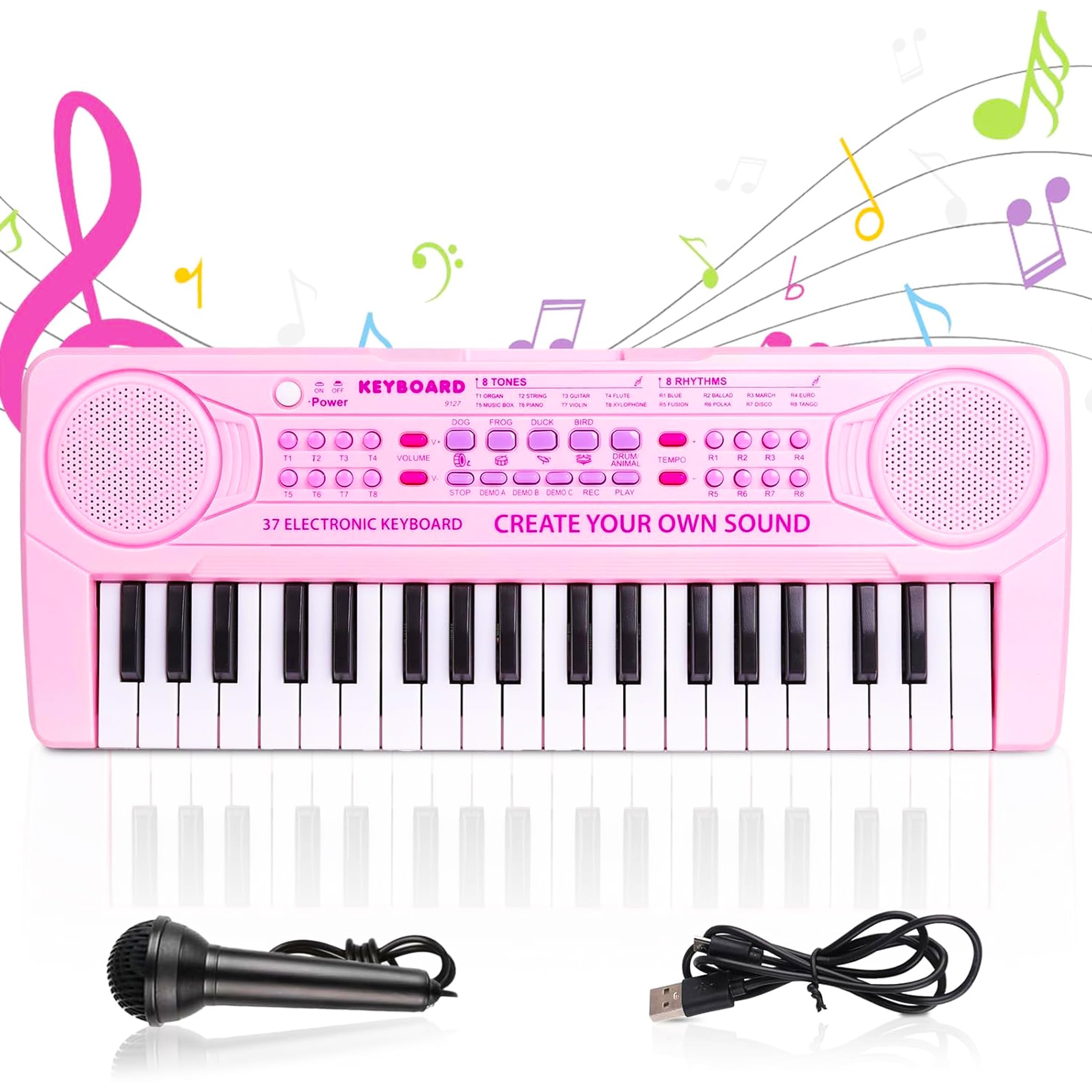 PARTEET(GOOYO Kids Keyboard Piano |37 Keys Piano for Kids Electronic Piano with Microphone |Educational Musical Toys for 3 4 5 6 Year Old Boys Girls(Assorted Colour) (B0CNXXYMZK) Amazon Price History, Amazon Price Tracker