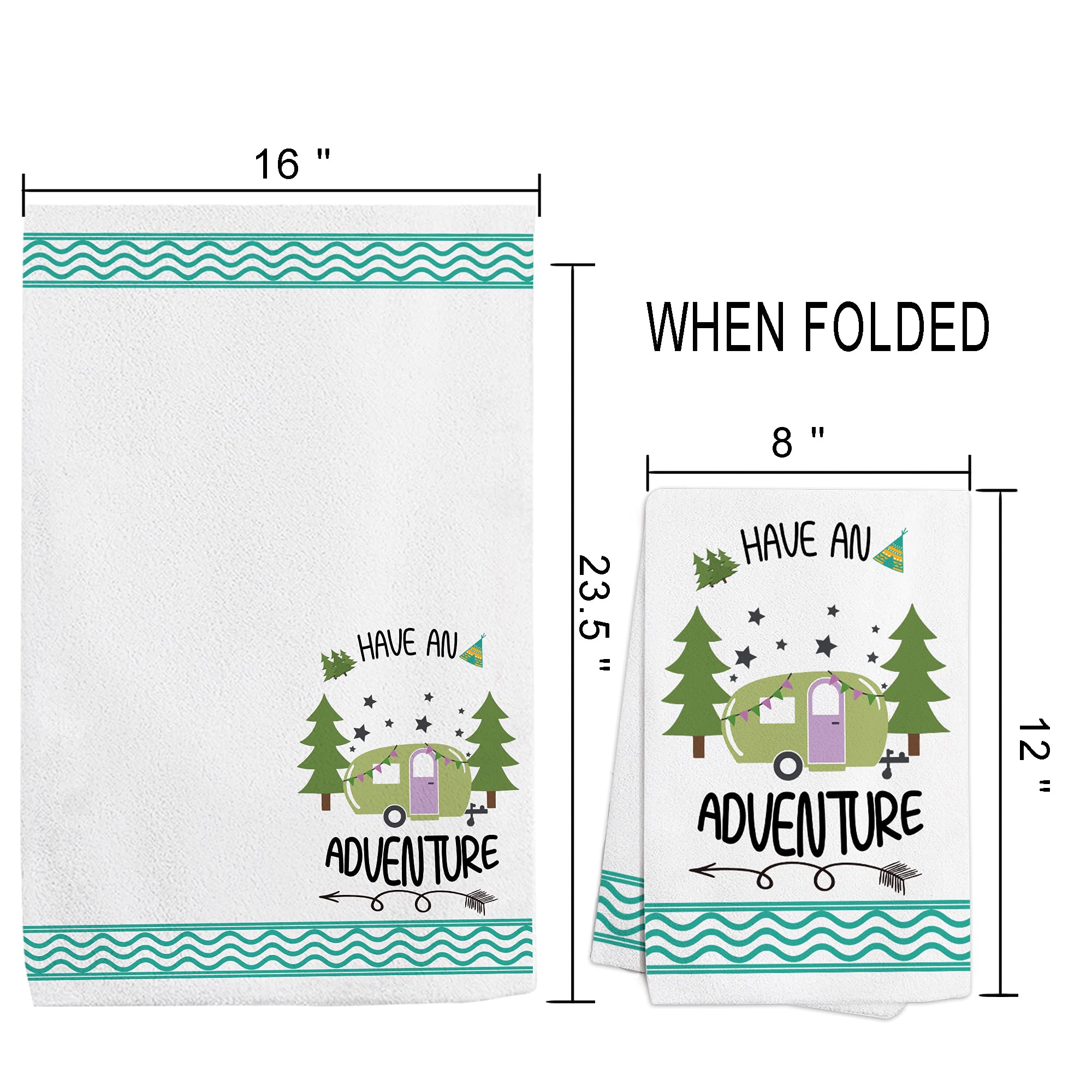 Camping Geschirrtücher 4er Set - Lustige Küchentücher Für Camper