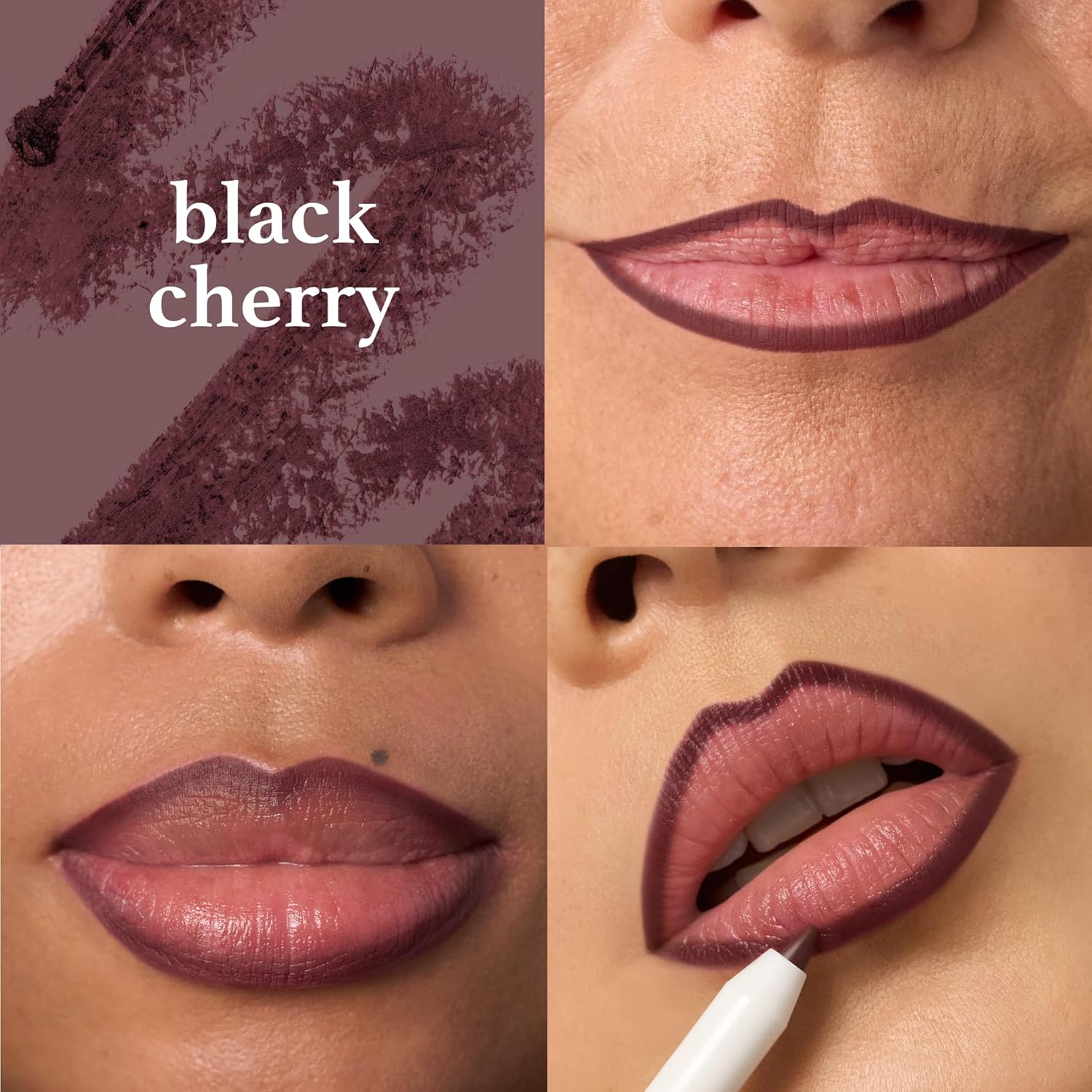 Julep With a Trace Retractable Creamy Long-Lasting Lip Liner, Black Cherry - Image 2
