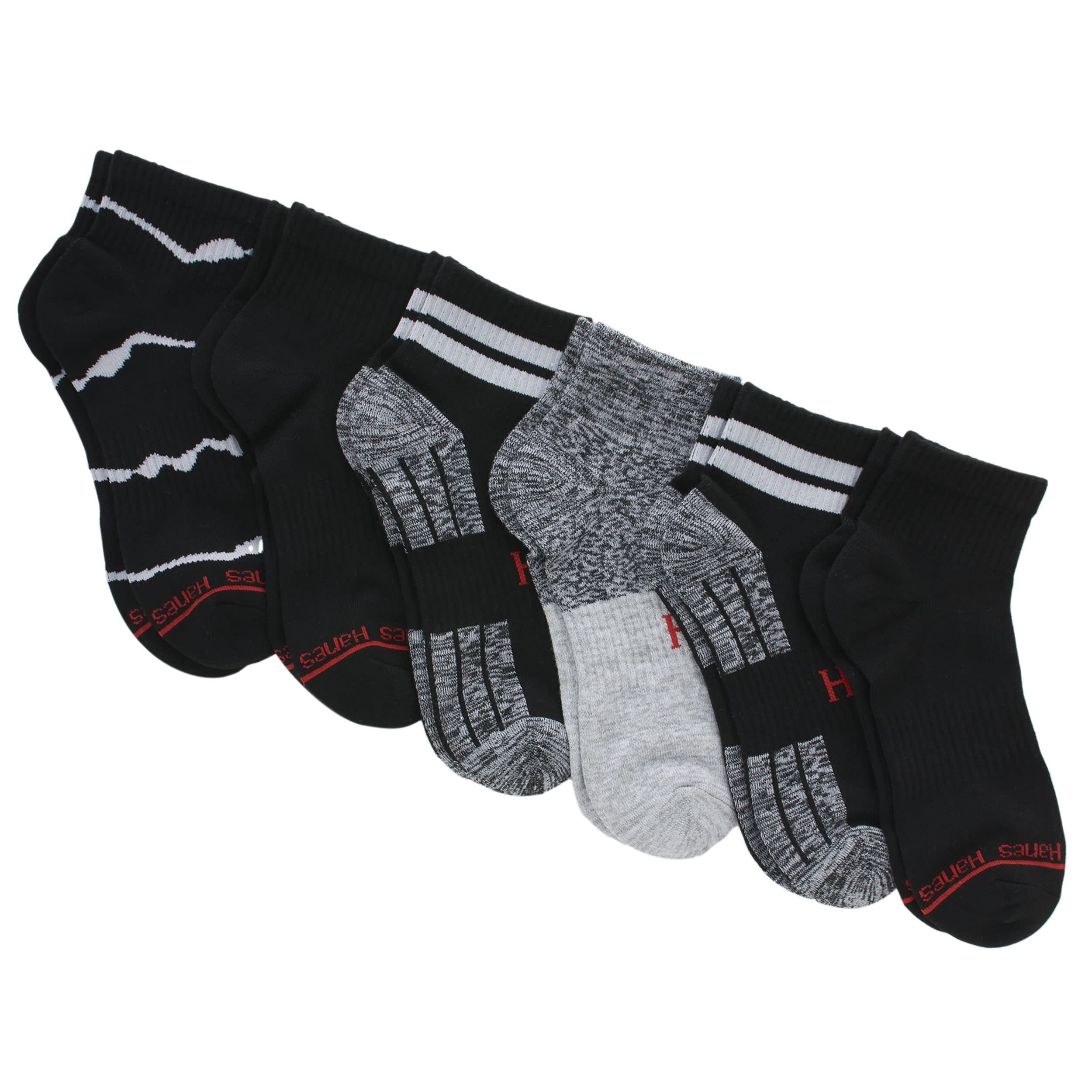 Hanes Ultimate Originals Crew Calcetines invisibles tobilleros de hombre, 6-12