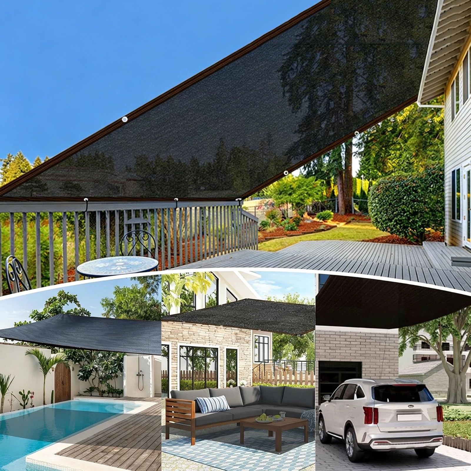 Filet De Protection Piscine Rectangulaire,5x8m Anti Feuilles & Anti-déchirure Couverture Piscine Hivernage pour Extérieur, Maille Fine pour Piscines Hors-Sol Et Enterrées(3x5m(10x16.4ft))