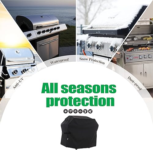 Miniatura 8 de F&J Outdoors Cubierta para parrilla, impermeable anti-UV para barbacoa de gas carbón de 3-4 quemadores, 52 pulgadas de ancho x 25 pulgadas de