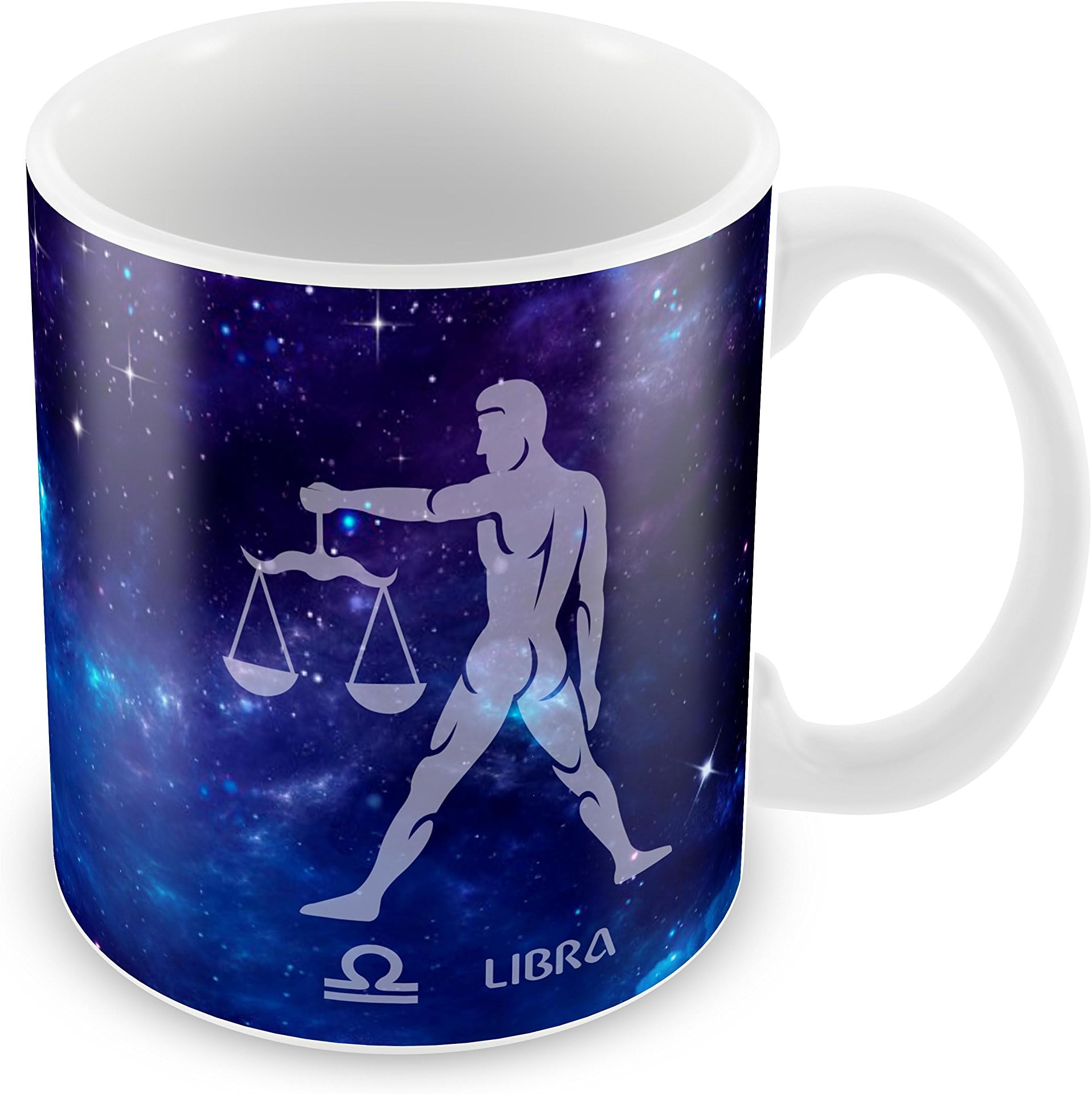 Posterboy Ceramic Libra Zodiac Sign Round Coffee Mug (7.62 Cm X 9 Cm, Multicolor)