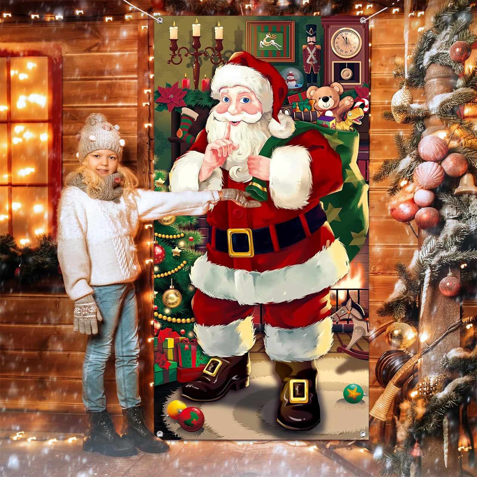 Rideau De Bannière De Noël Pour La Décoration De La Maison, Père Noël, Bonhomme De Neige, Arbre De Noël, Tapisserie, Joyeux Noël, Décor De Porte, Nouvel An, 90x200cm