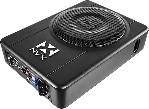 Miniatura 6 de NVX QBUS8P 300W Peak (150W RMS) amplificado y cargado 8 pulgadas con puerto debajo del asiento Sistema de subwoofer universal de graves rápidos