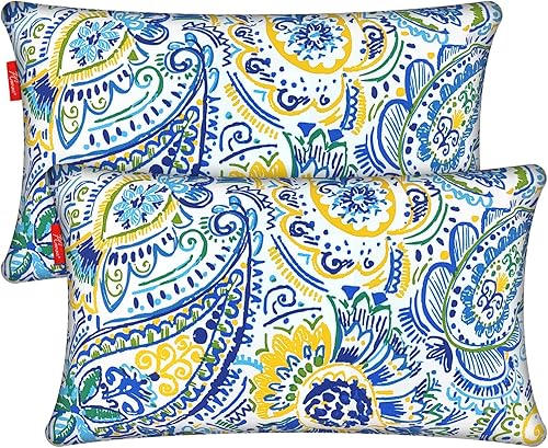 Pcinfuns Almohadas lumbares para exteriores e interiores, almohada mullida repelente al agua, cojines lumbares decorativos para patio, hogar, sofá,