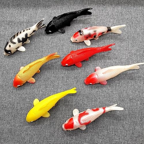 Miniatura 2 de Simulación Koi Falsa Carpa Modelo Props Adornos Decorativos Pecera Paisaje Peces Juguete Acuario Ornamental Peces de PVC Carpa Negra Hogar