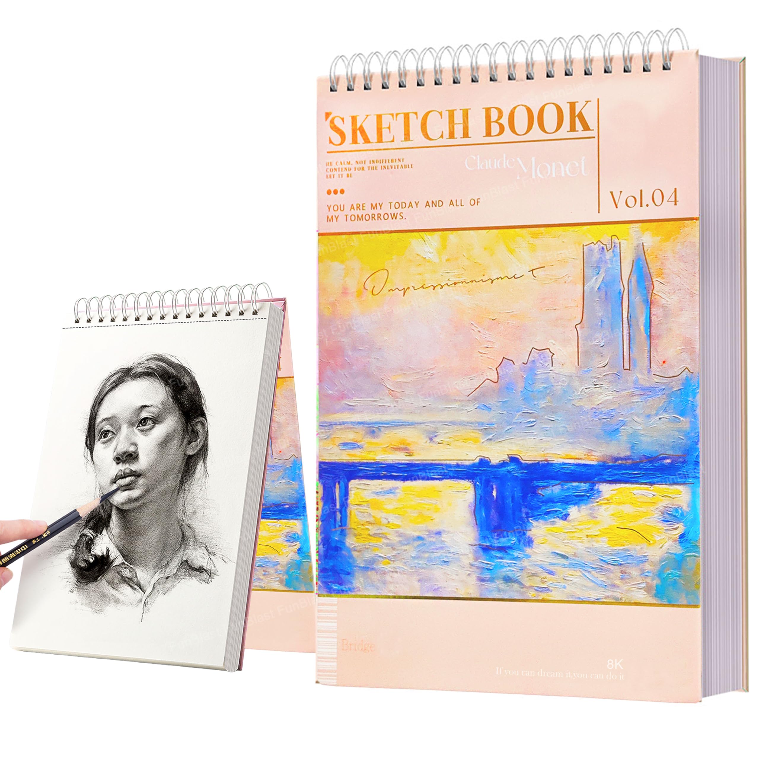 FunBlast Sketching Book for Artist, A3 Thickened Sketchpad for Artist, Students Hand-Painted Colored Lead Picture Album Sketch Book for Painting, Drawing, Art & Craft Work (60 Sheets) (Blue) (B0D8J72LTX) Amazon Price History, Amazon Price Tracker
