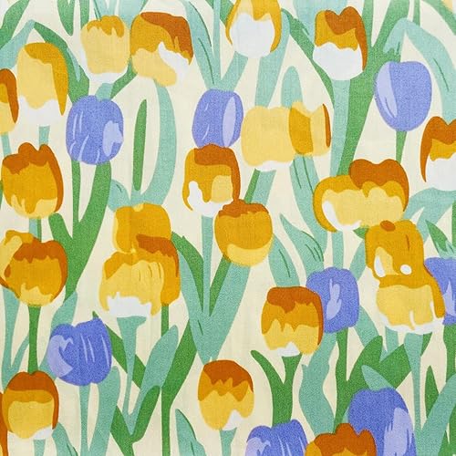 Miniatura 3 de Paquetes de dijes florales amarillos para acolchar de 5 pulgadas, cuadrados de tela de otoño de 5 x 5, restos de tela 100% algodón para