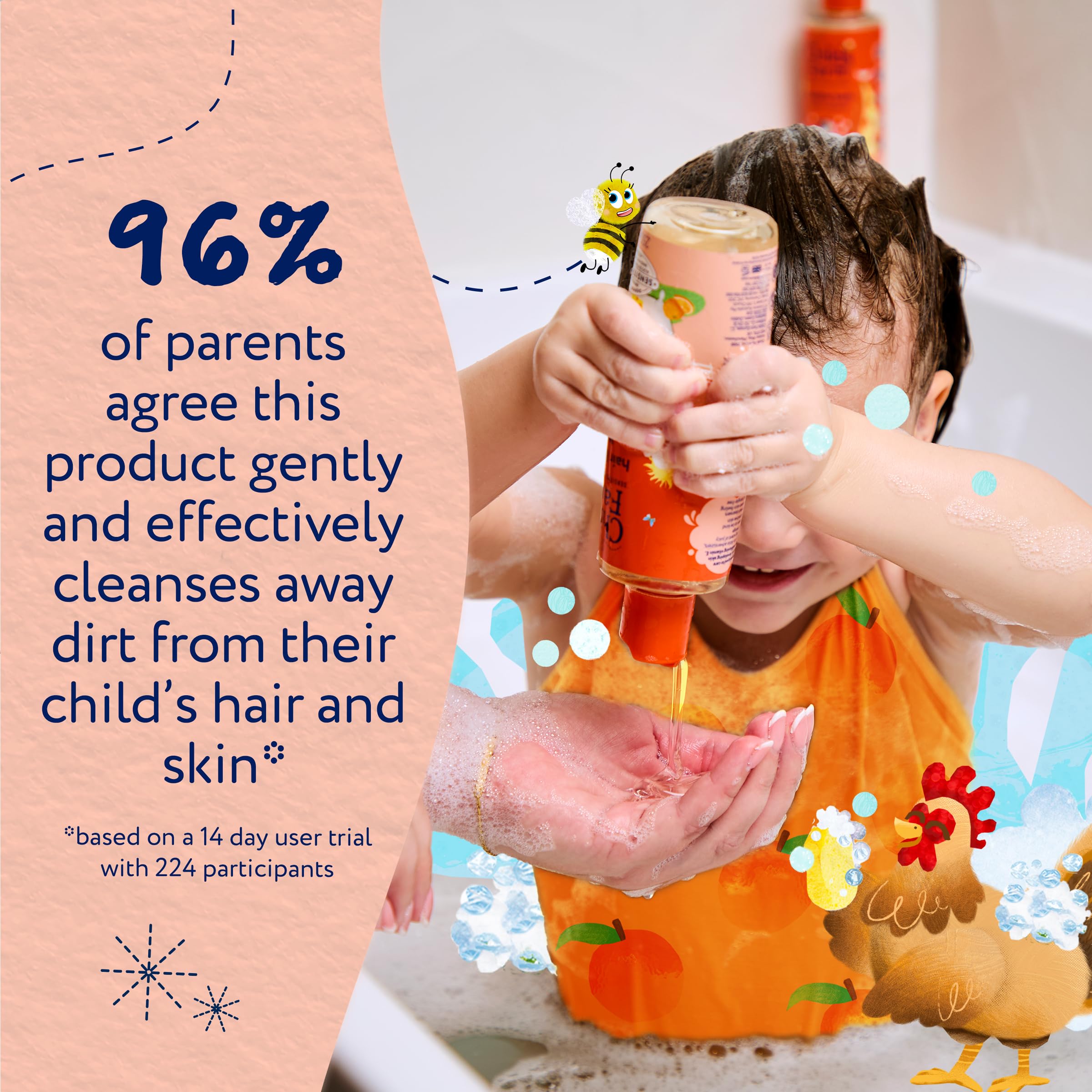 Childs Farm Kids Hair & Body Wash, Sweet Orange | Tear-free, Gently Cleanses | Suitable for Dry, Sensitive Skin, 250ml — view 8