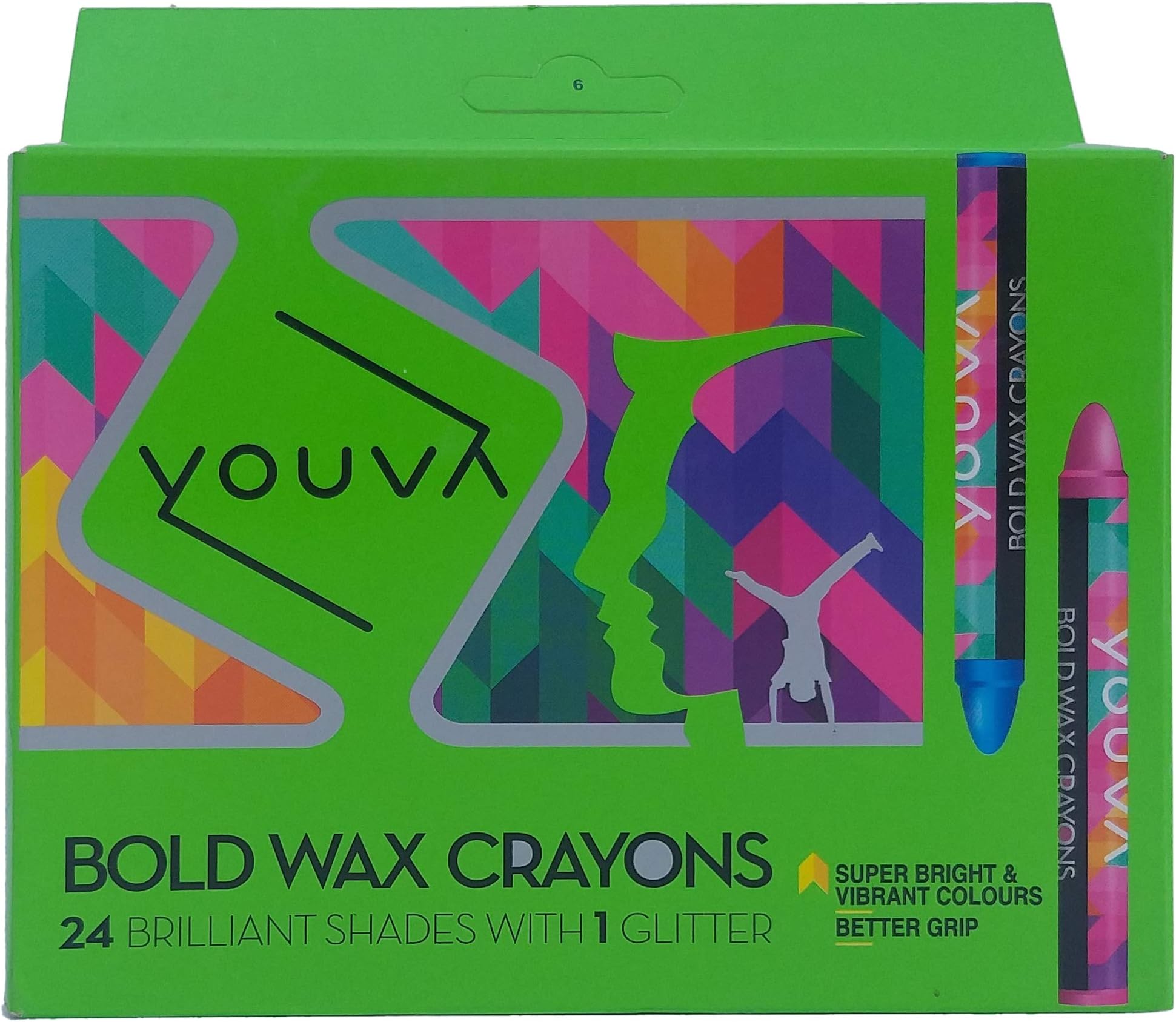 Navneet Youva|Bold Wax Crayons|Pack Of 24,Multicolor