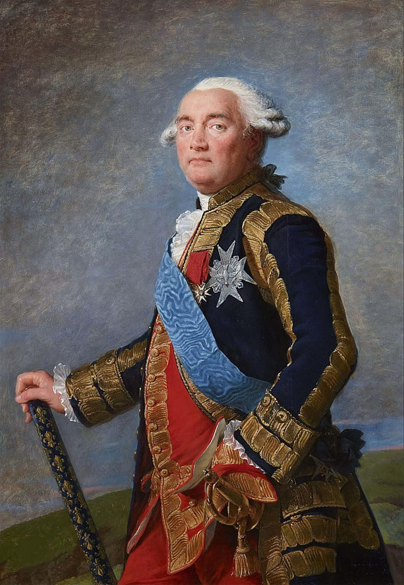 SERENDIPITP Abstract Painting Mural Print Picture Wall Decor Painting Portrait of Philippe Henri Marquis De Ségur by Louise Élisabeth Vigée Le Brun Vintage Wall Artwork for Home Decor 60x90cm
