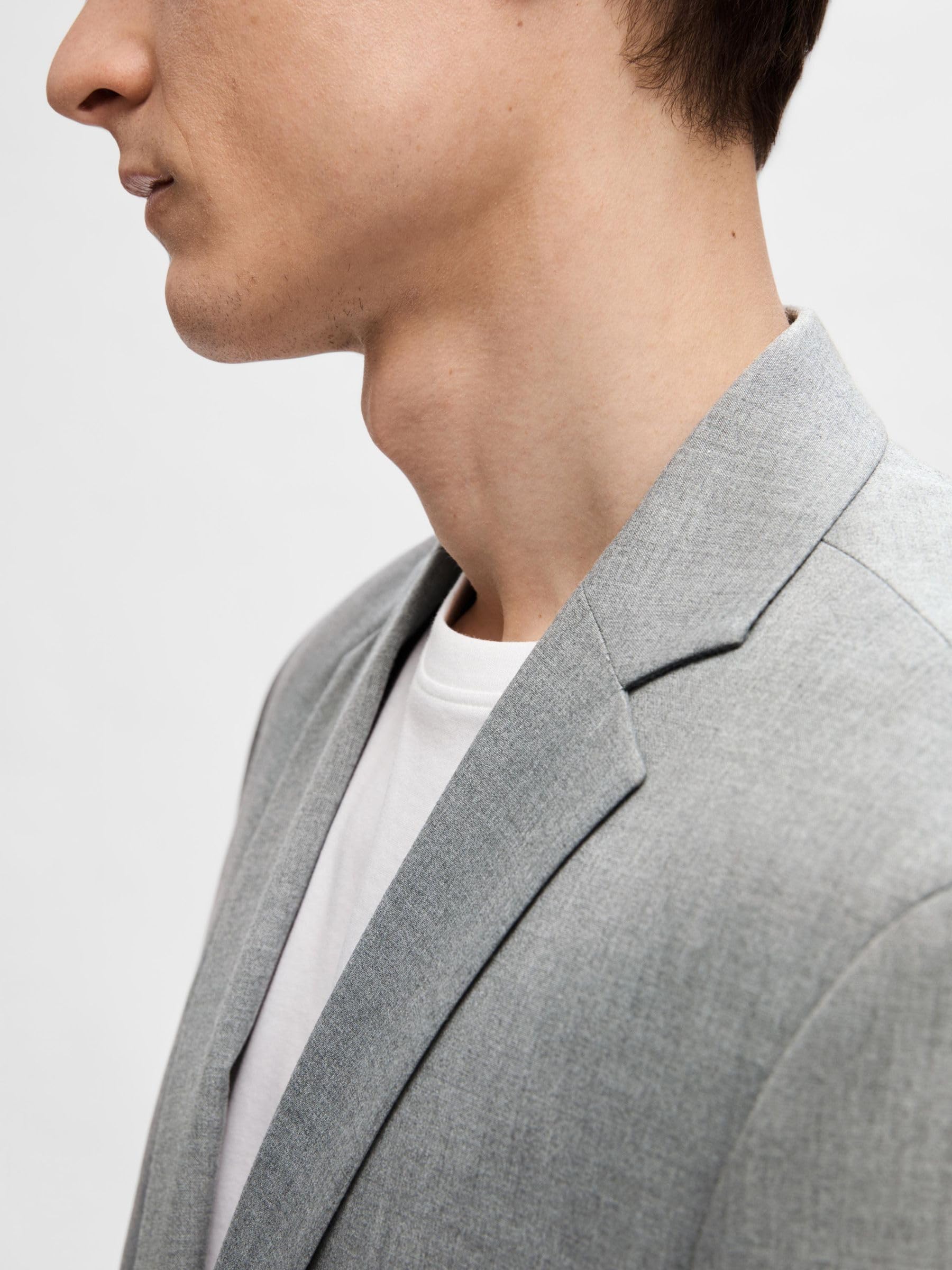 SELECTED HOMME marynarka garniturowa Mężczyźni Shdnewone-mylologan1 Light Grey Blz Noos