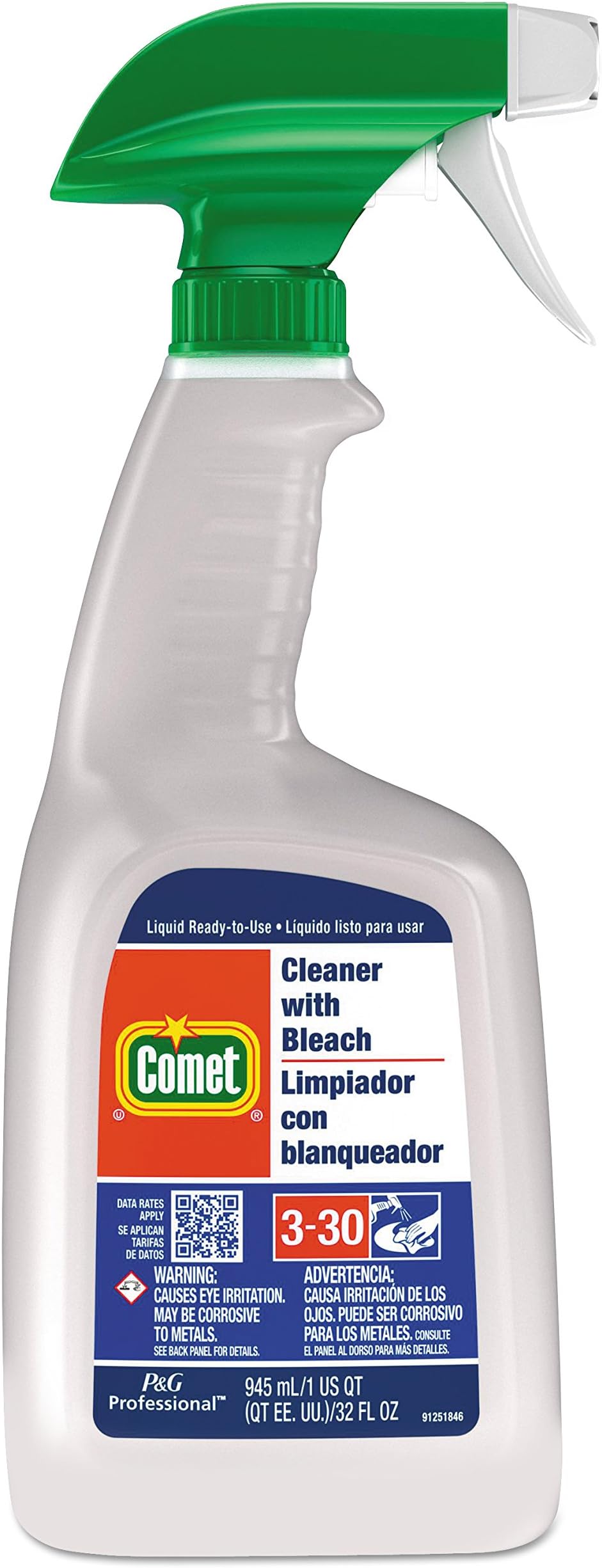 Comet 02287CT Cleaner with Bleach, 32 oz Spray Bottle (Case of 8)