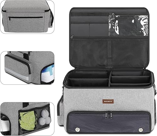 Skureay Organizador de Maletero de Coche para Golf, Múltiples Compartimentos, Organizador de Almacenamiento de Coche de 2 Capas con Compartimento