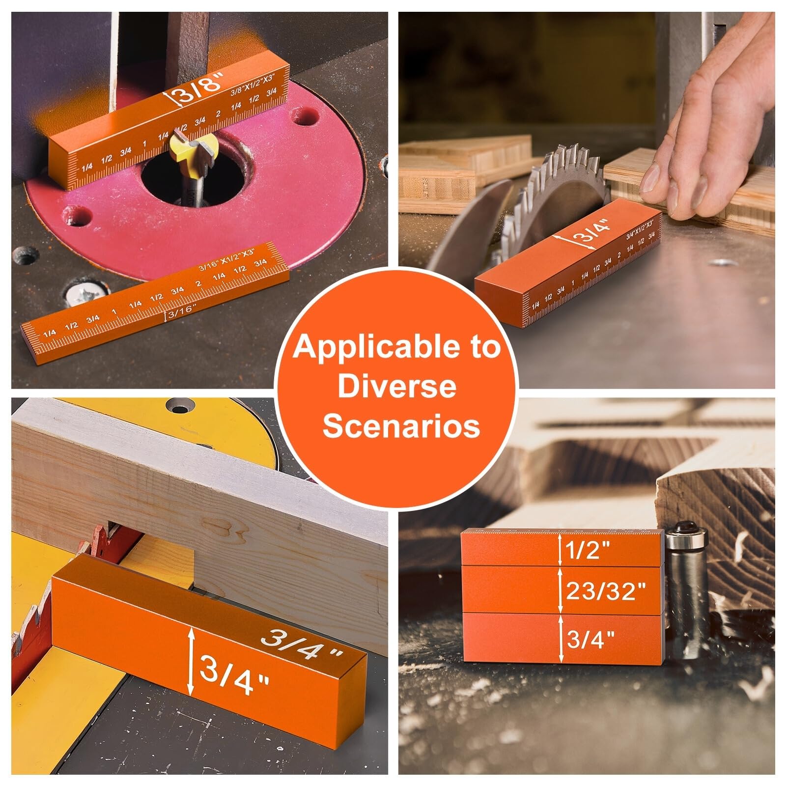 GAINNEER Aluminum Height Gauge Set - Woodworking Precision -6