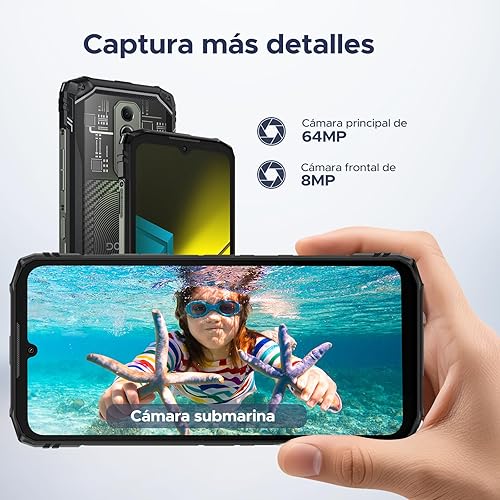 Miniatura 7 de DOOGEE Blade 10 Ultra Energy Android 15 - Teléfono resistente 4.5G, 0.421 in ultrafino, Octa Core Rugged Smartphone, 6.56" HD+90Hz, cámara de 64MP,