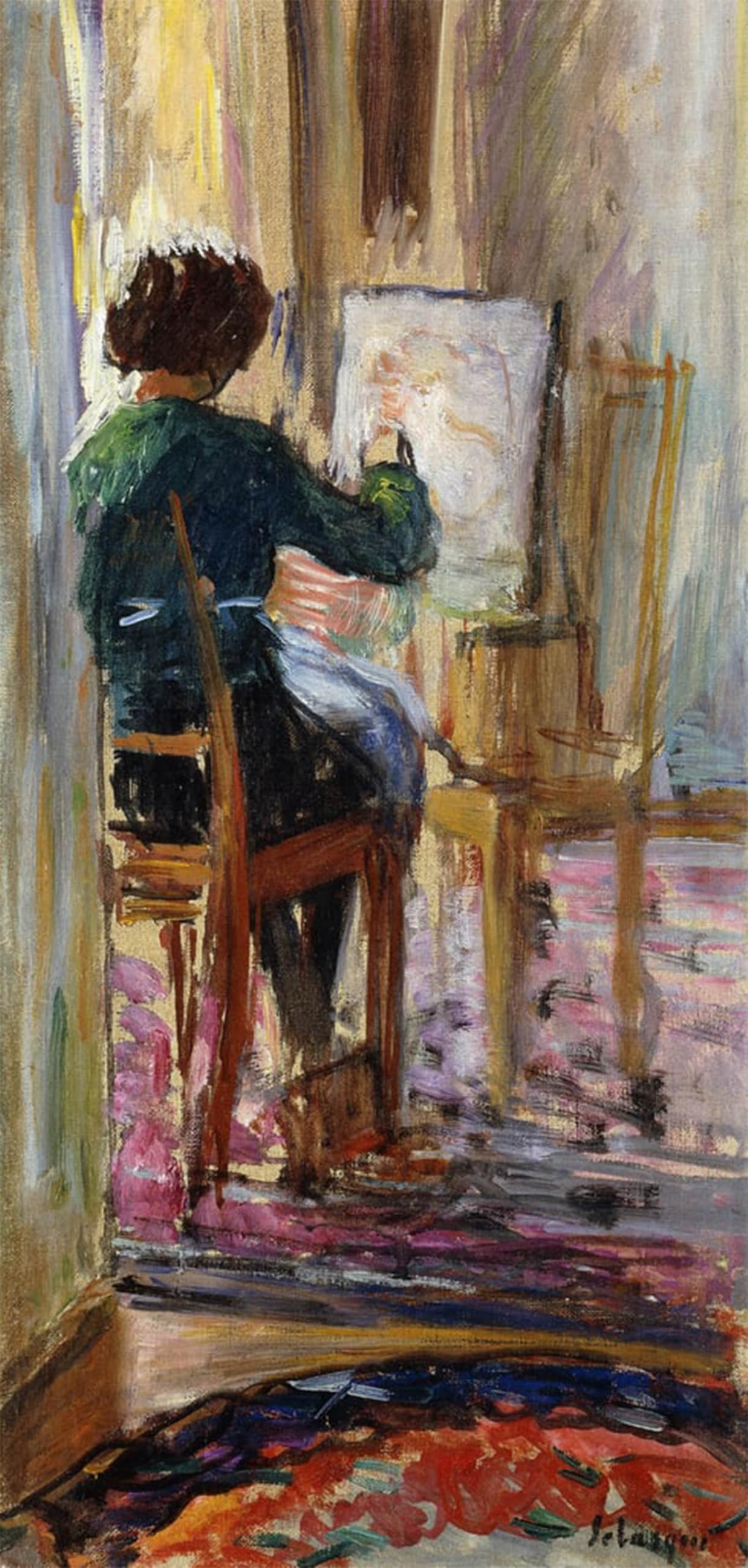 ARTXLXXBN Famous Painting Art Wall Decor Abstract Art Picture Daughter of the Artist by Henri Lebasque Animal Pictures for Home Decor 60x90cm