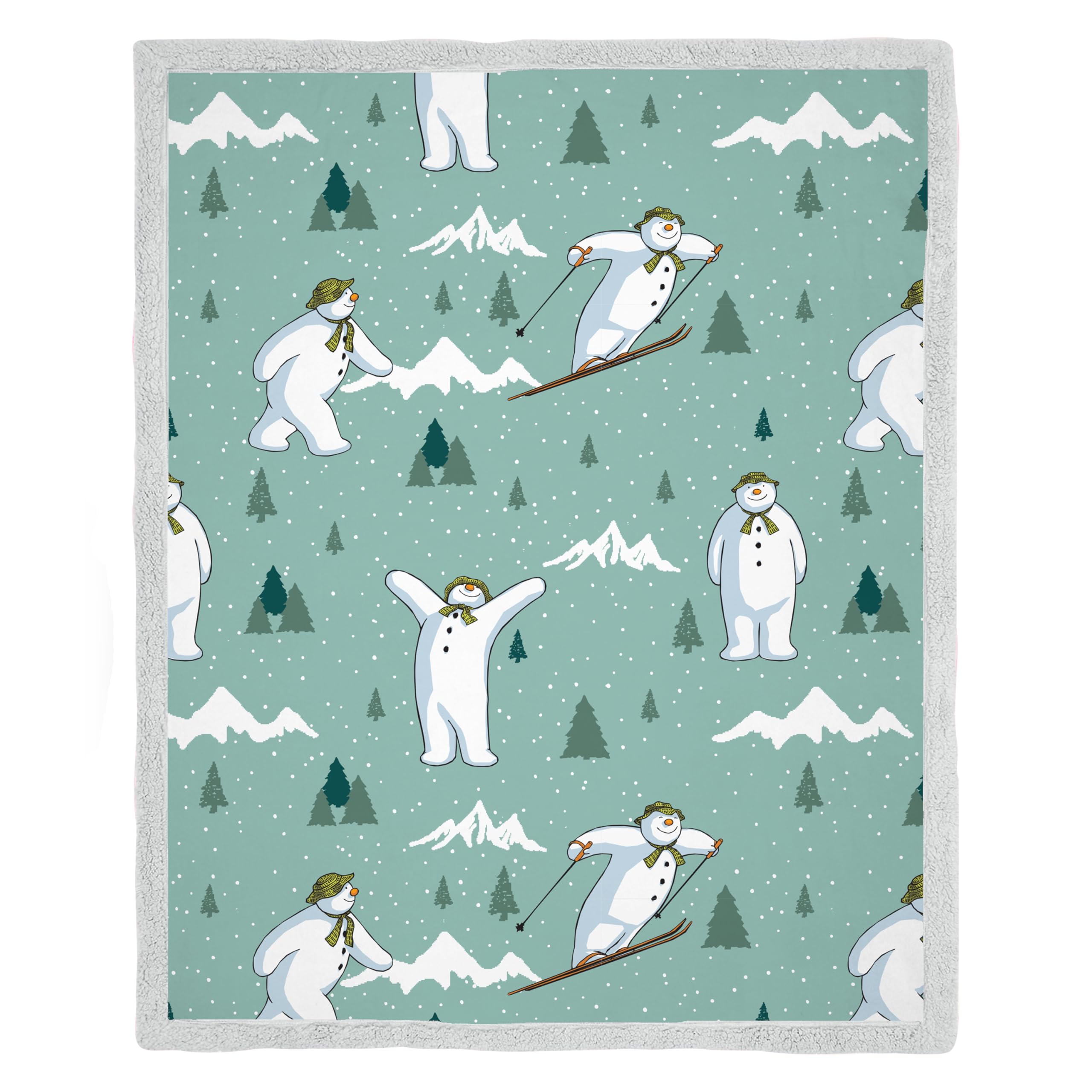 The Snowman Officially Licensed Smile Fleece Throw Blanket | Super Soft Design | Warm Super Soft Feel Throw | Perfect for Home, Bedroom, Sleepovers & Camping