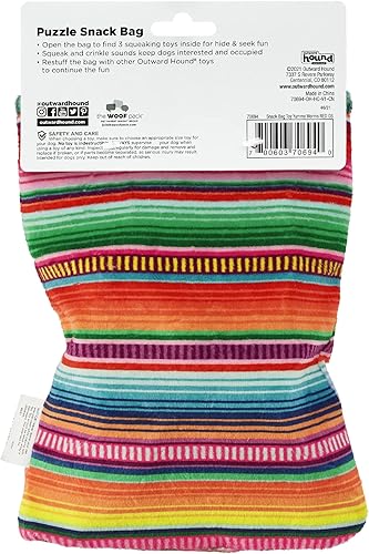 Vista 62 de Outward Hound Hide A - Paquete de 3 zorros chirriantes de peluche de repuesto para perros, rompecabezas