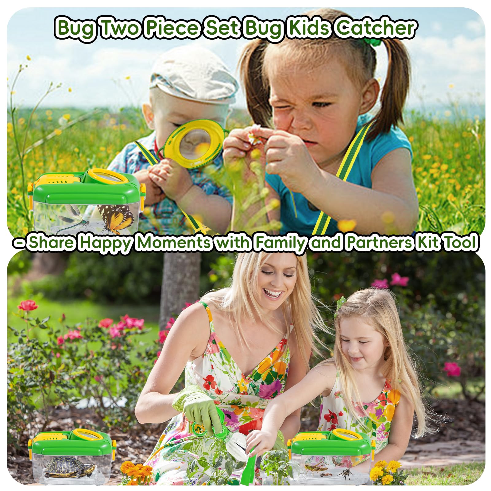 Bug Catcher Kit für Kinder-Outdoor Explorer Kit Spielzeug, Käferlebensraum mit vergrößerter Betrachter, Bug Catcher, Pinzette, Pädagogisches Outdoor -Spielzeug für Kinder, Nature Insektenliebhaber