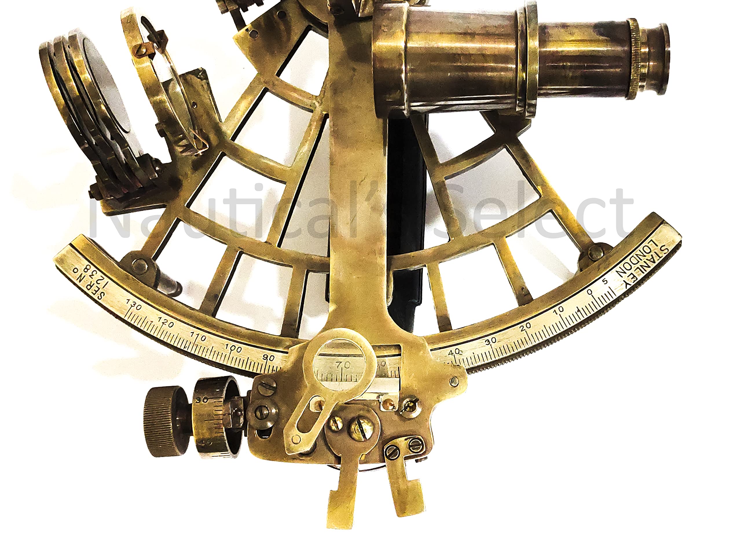 Sextant / Astrolabe Nautique En Laiton - Look Antique Vintage - Fonctionnel - Fait Main En Inde