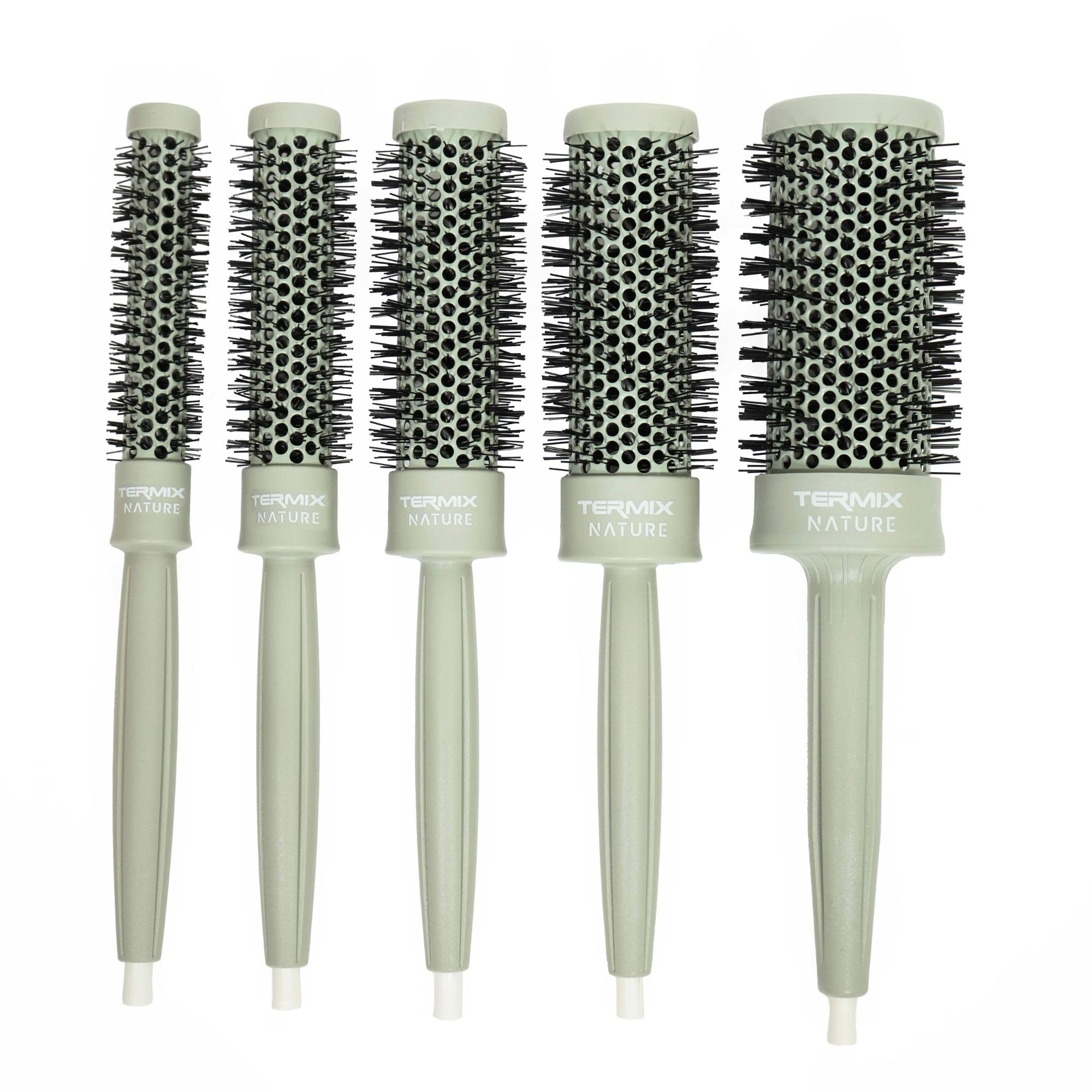 TermixProfessional Nature Round Brushes, Pack of 5 (Diameter 17, Diameter 23 cm, Diameter 28 cm, Diameter 32 cm, Diameter 43 cm)