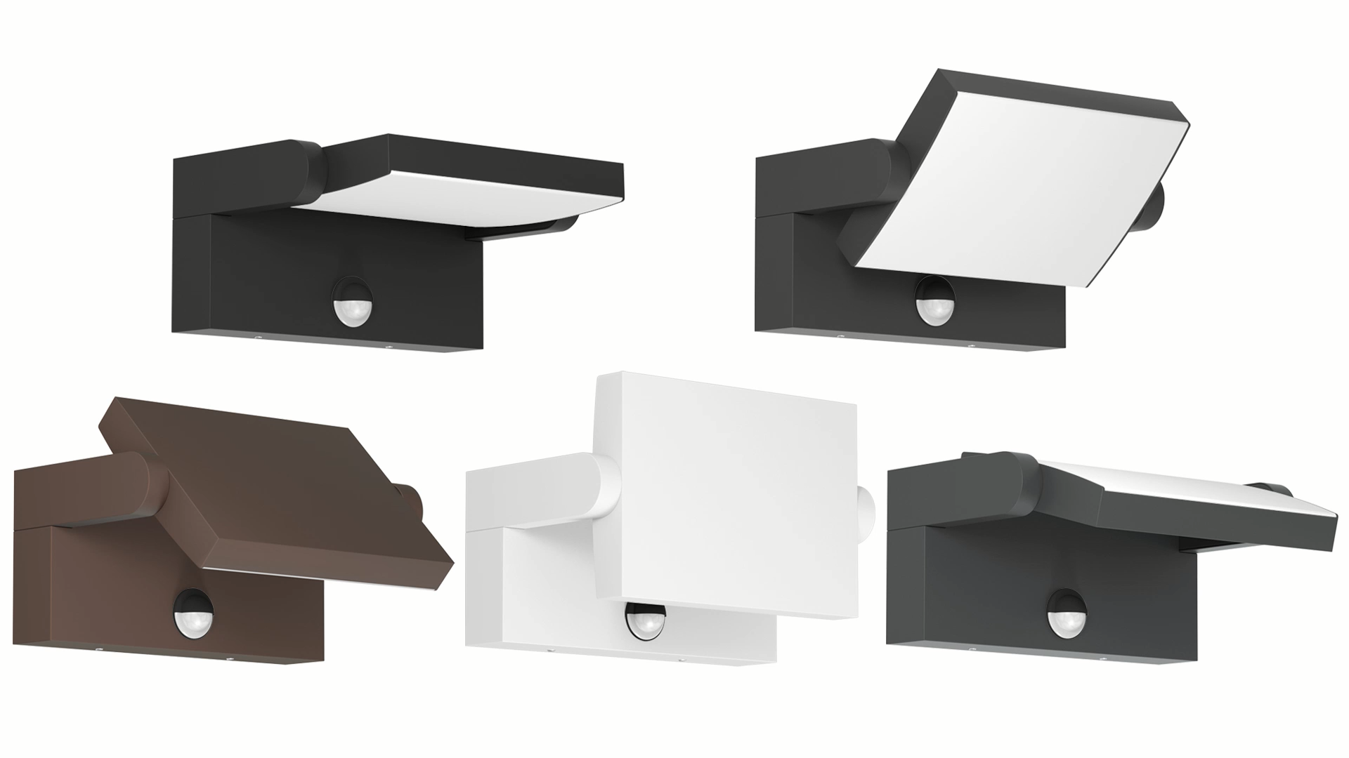 Klighten 2 stuks wandlampen 24 W voor binnen en buiten, IP65 moderne wandlamp met draaibaar ledpaneel, buitenlamp voor tuin, entree, terras, 1500 lumen, zwart, warmwit 3000 K