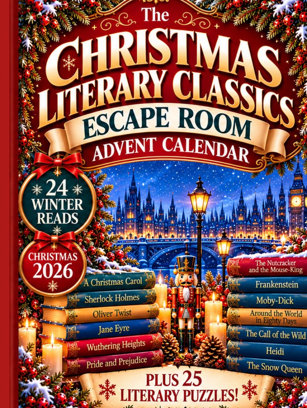 The Christmas Literary Classics Escape Room Advent Calendar: 24 Winter Reads & 25 Mystery Puzzles for Book Lovers (Cozy Christmas)