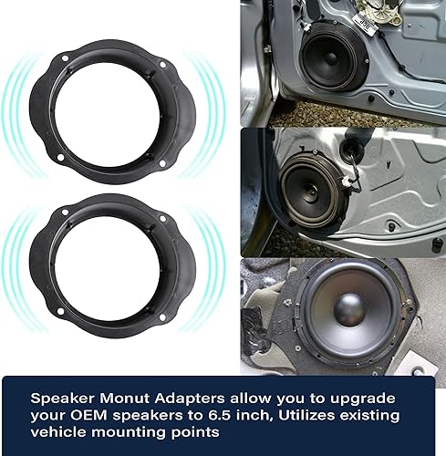 Miniatura 2 de NuIth Soporte adaptador de altavoz de puerta delantera de coche de 6.5"/6.75" para Ford Focus 04-10/Fiesta 05-08/Kuga 07-12/C-Max 2003-2010 Mount