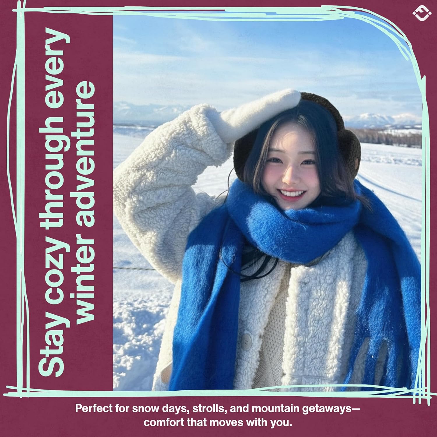 Funky Junque Women’s Winter Earmuffs - Sherpa & Suede - Image 3