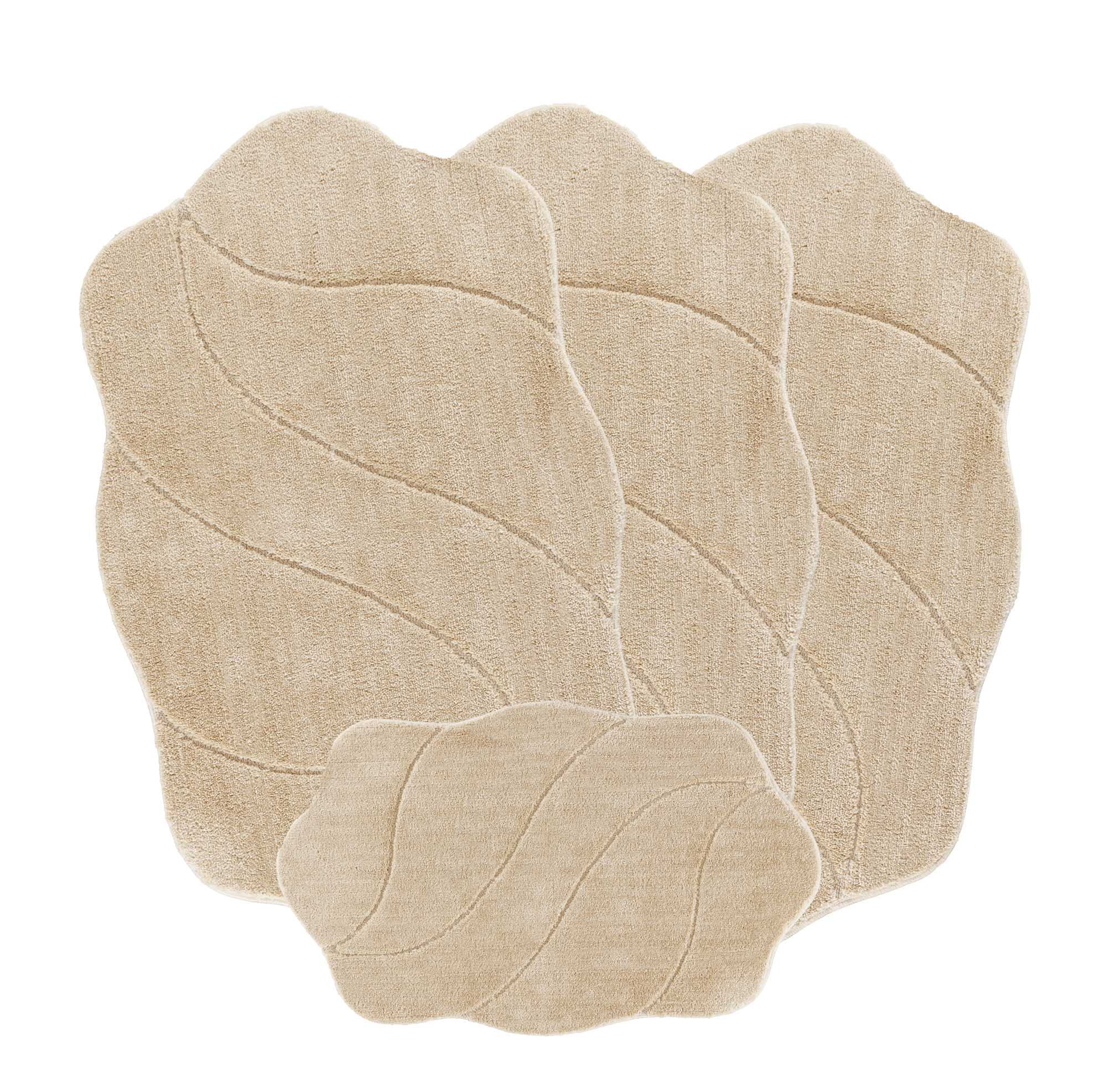 Emmahome LARGE ROMANY GYPSY WASHABLE 4PCS MAT/RUG SET, CARAVAN/MOBILE HOME LARGE SIZES, 100X140CM, ULTRA SOFT MICROFIBRE YARN, UBALDO (Beige)