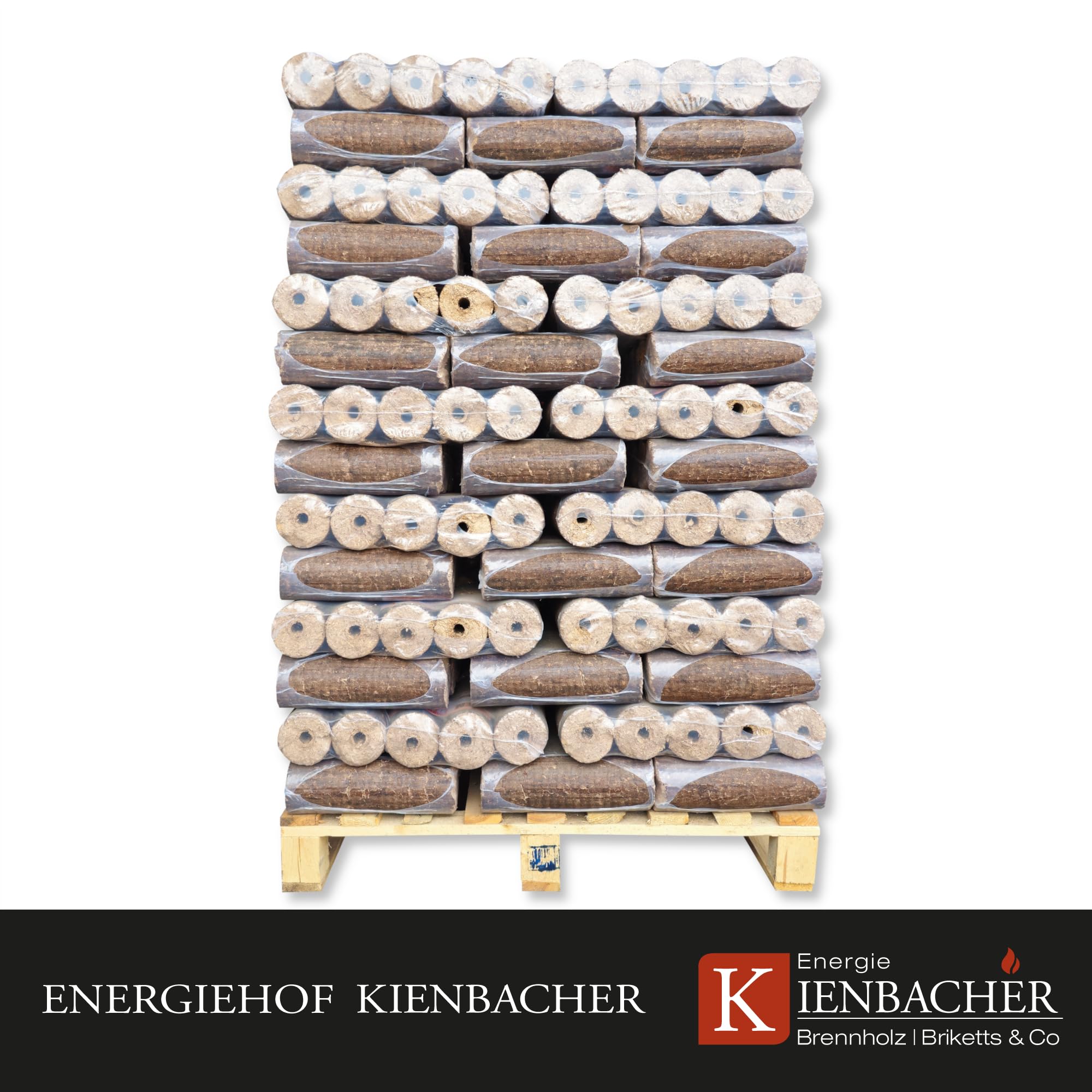 960kg Palette Nestro SONDERAKTION Holzbriketts aus Reiner Buche mit Zugloch Brenn Kamin Ofen Heiz Holz Gluthalter Brennholz Premium Öko Holzbriketts 90mm Durchmesser | Energie Kienbacher