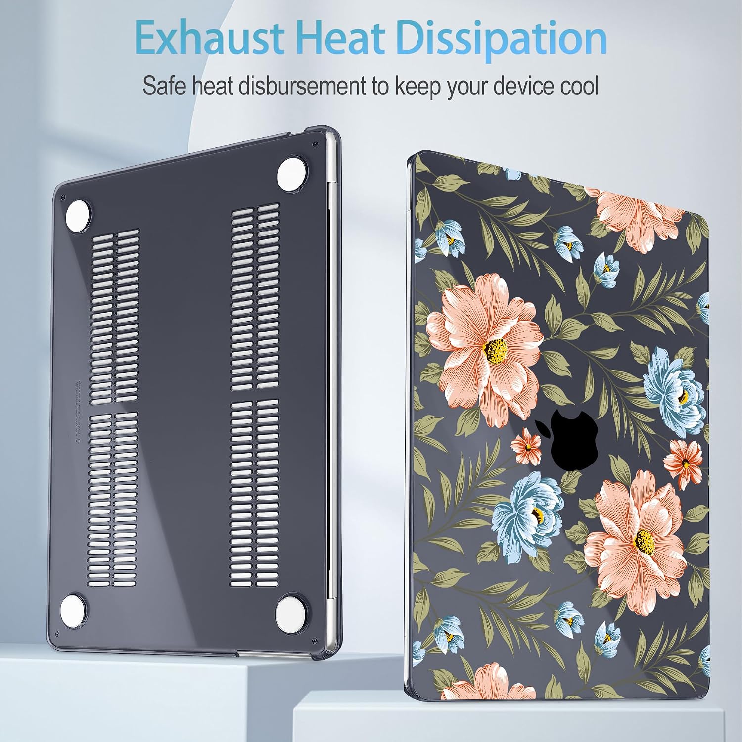 Condition photo showing New/Like New for mektron case for 2026 macbook neo 13-inch a18 pro chip a3404 laptop cover with 13-inch (diagonal) liquid retina display+ keyboard cover+ screen protector, flower c400