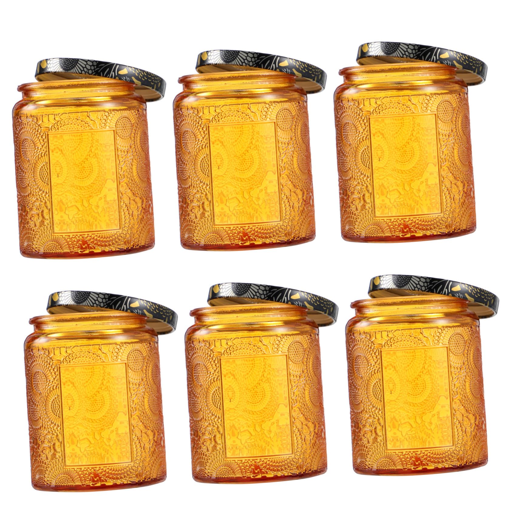 AUTSUPPL 6pcs Candle Jars Scented Candle Containers for Aromatherapy for Home Yoga and Special Occasions