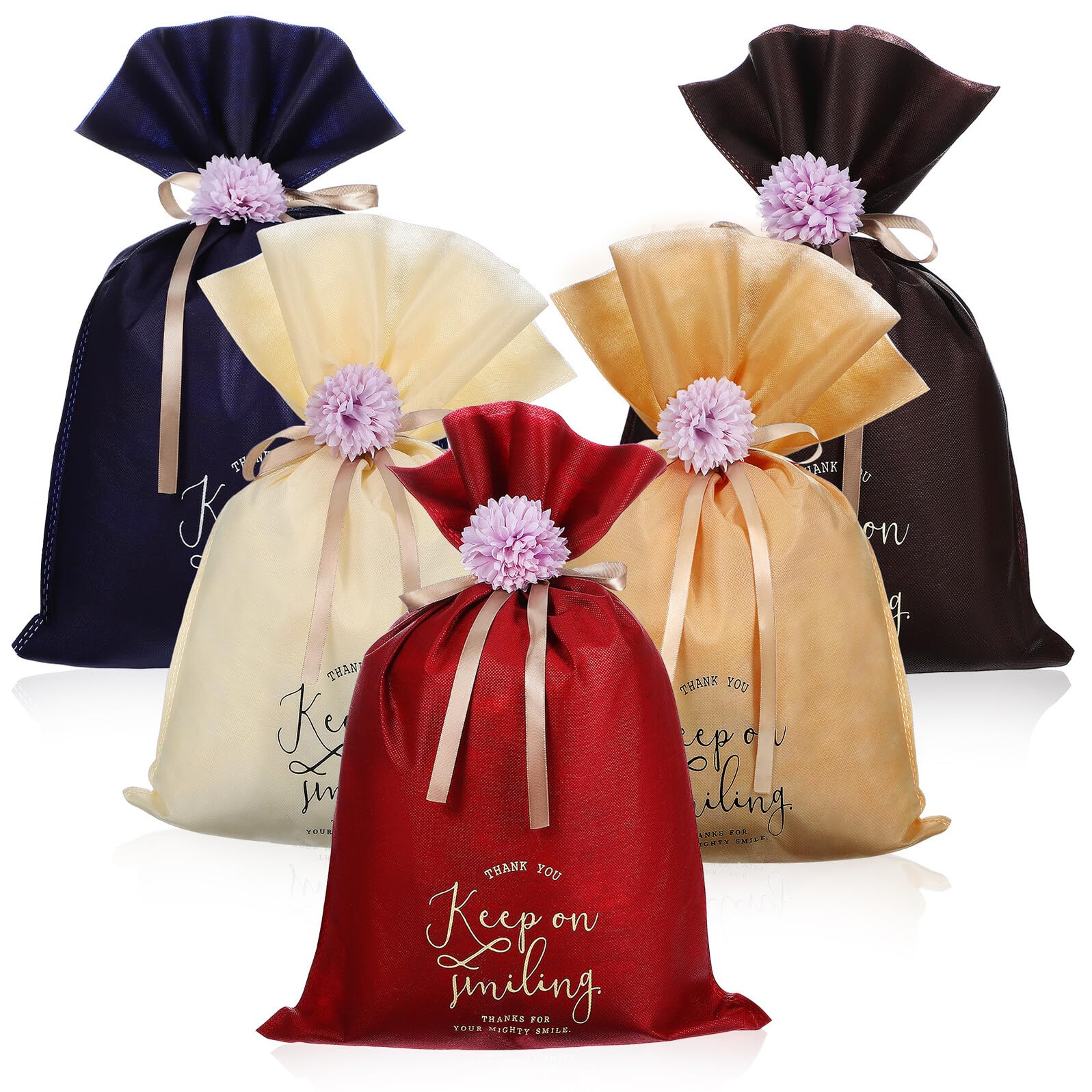 LOLIPPYY 5piezas Bolsas De Obsequio De Navidad Cordón Múltiples Usos Para Envolver