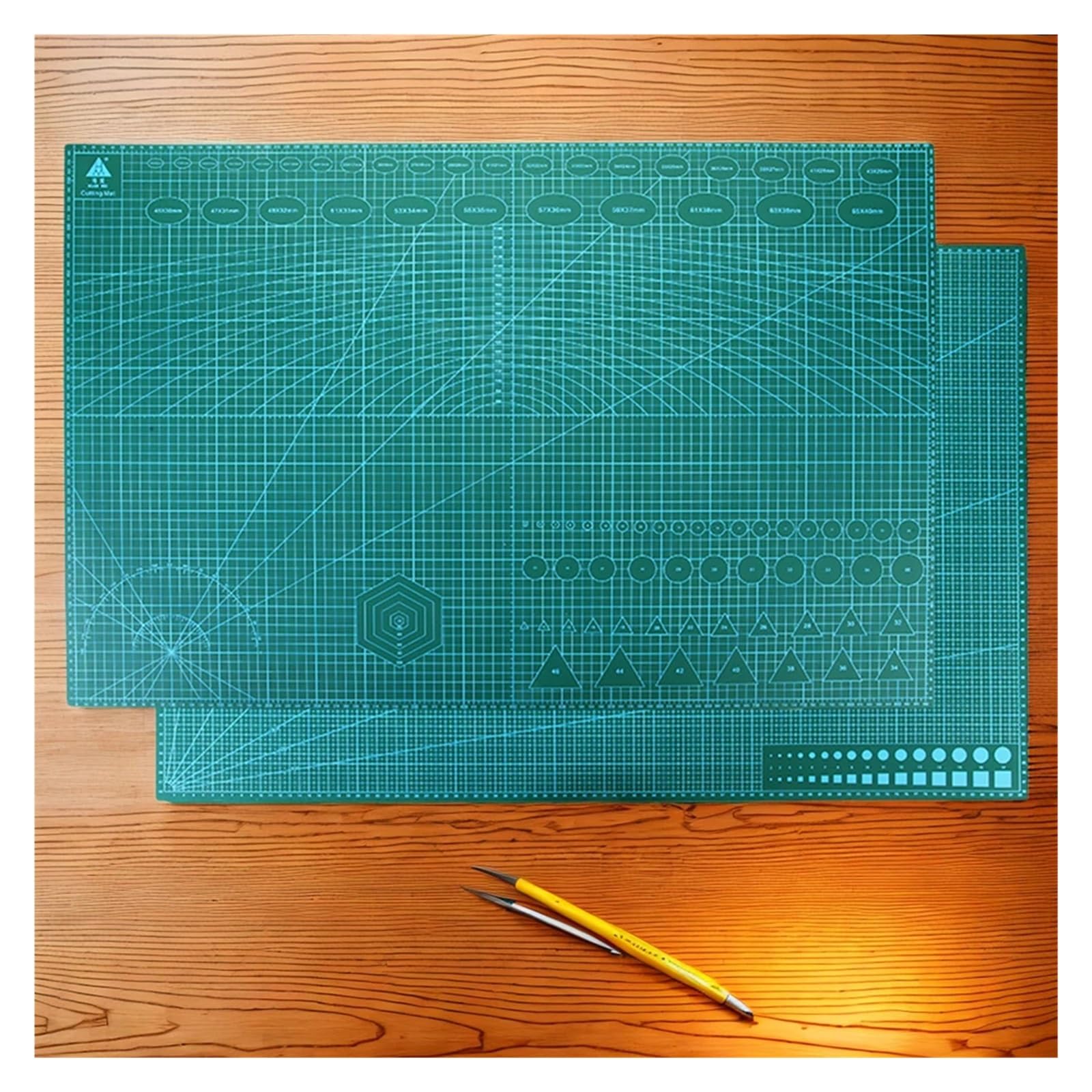Self Healing Sewing Mat Self Healing Cutting Mat Gridded Board Double-Sided PVC Cutter Plate 3 Layer Pad for Fabric Arts Crafts