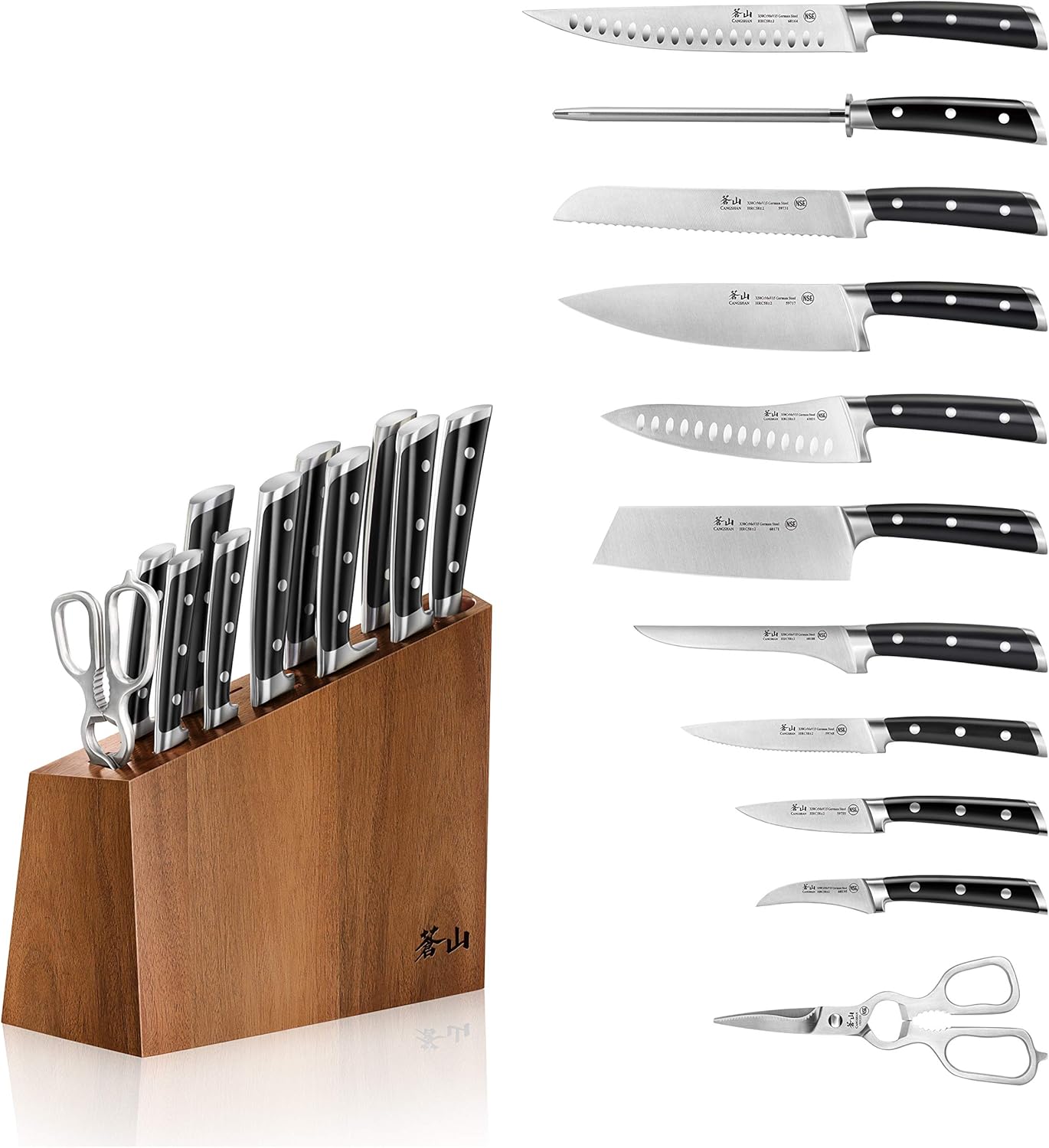 Cangshan S Series 60140 12-Piece German Steel Forged Knife Block Set - Image 4